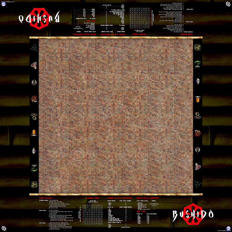 GCT Studios BUSHIDO Customized PlayerAid Play Mat by Mats by Mars