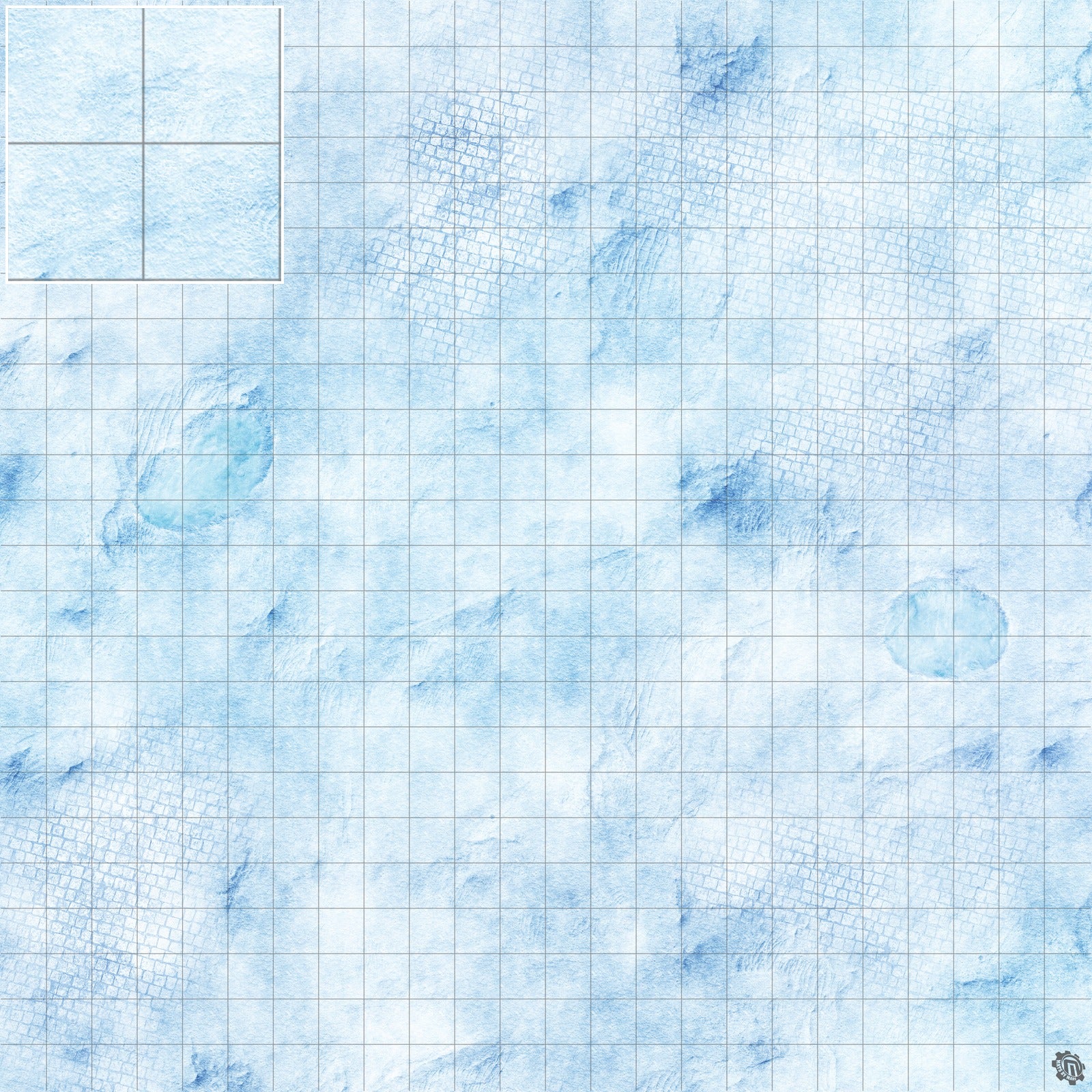Mats by Mars: Frosty Cobbles Tabletop Wargaming Play Mat