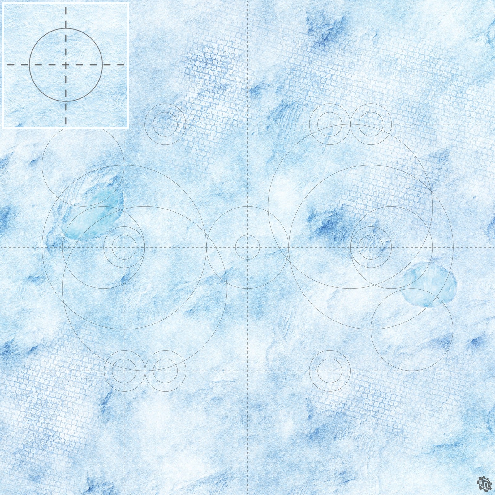 Mats by Mars: Frosty Cobbles Tabletop Wargaming Play Mat