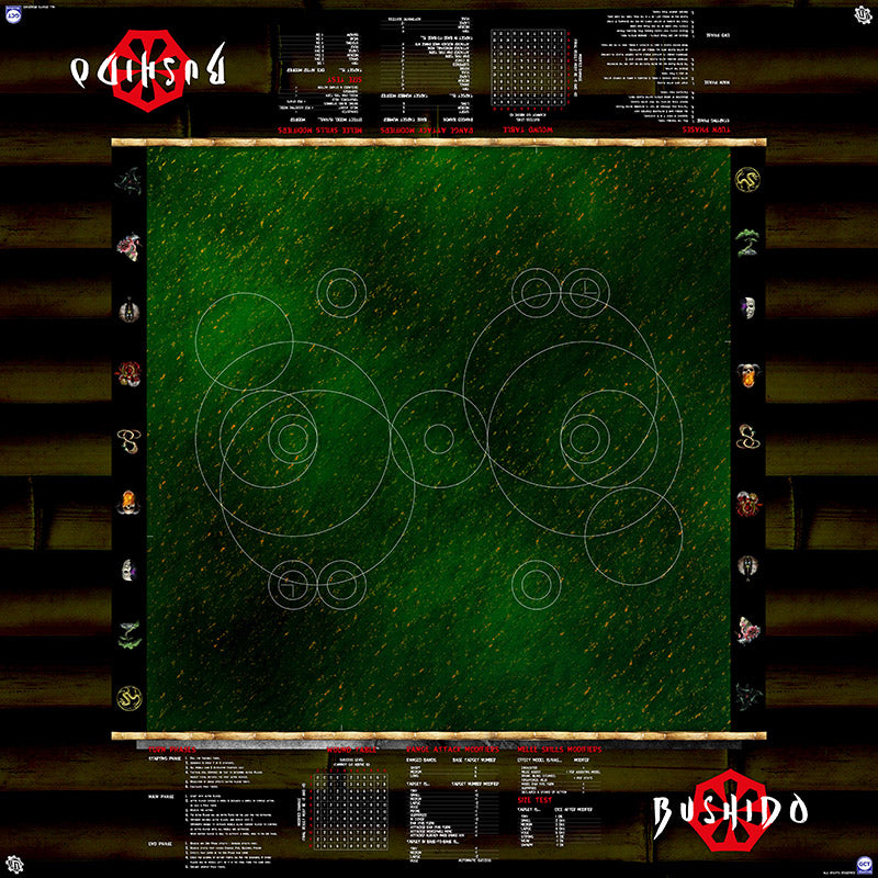 GCT Studios BUSHIDO Customized PlayerAid Play Mat by Mats by Mars