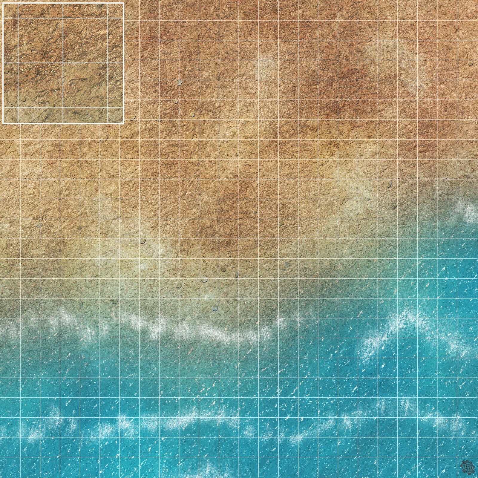 Mats by Mars: Treasure Beach Tabletop Wargaming Play Mat