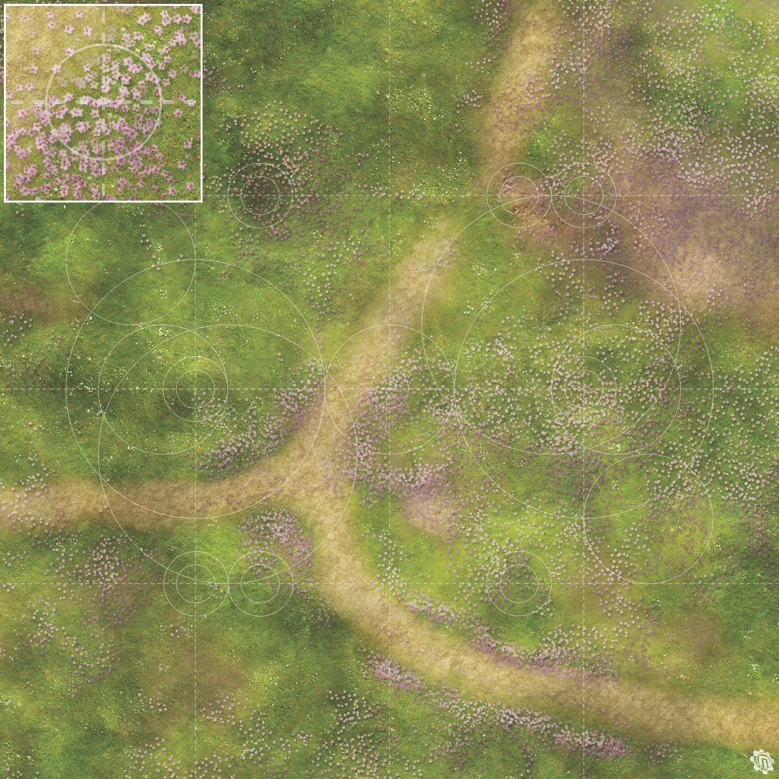 Mats by Mars: Cherry Blossom Crossroads Tabletop Wargaming Play Mat