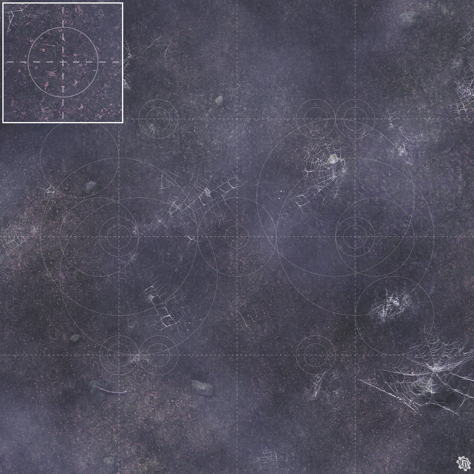 Mats by Mars: Moonlight Cobwebs Tabletop Wargaming Play Mat