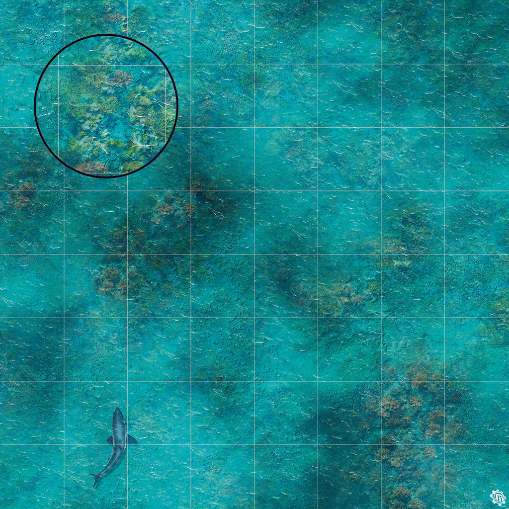 Mats by Mars: Coral Cove Tabletop Wargaming Play Mat