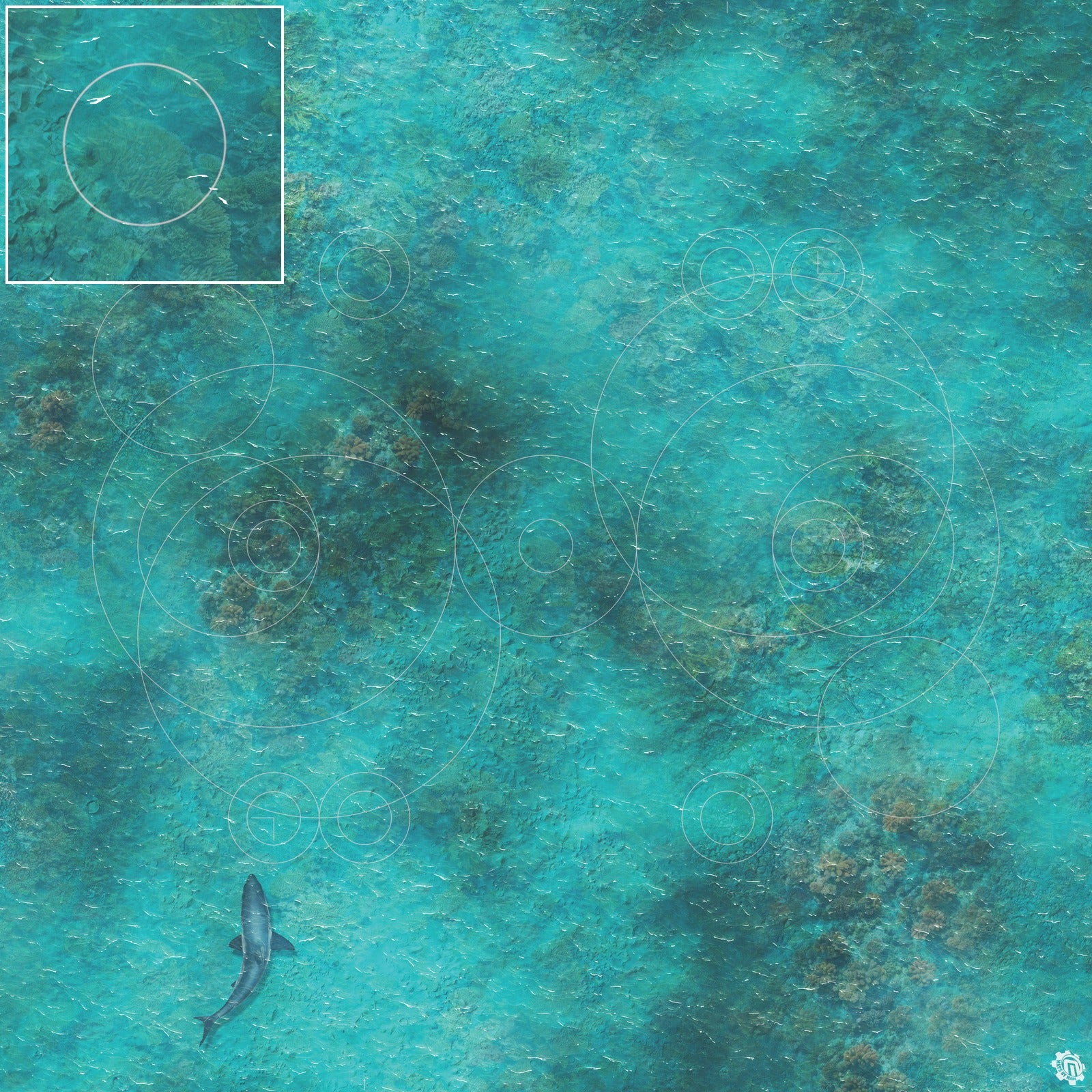 Mats by Mars: Coral Cove Tabletop Wargaming Play Mat