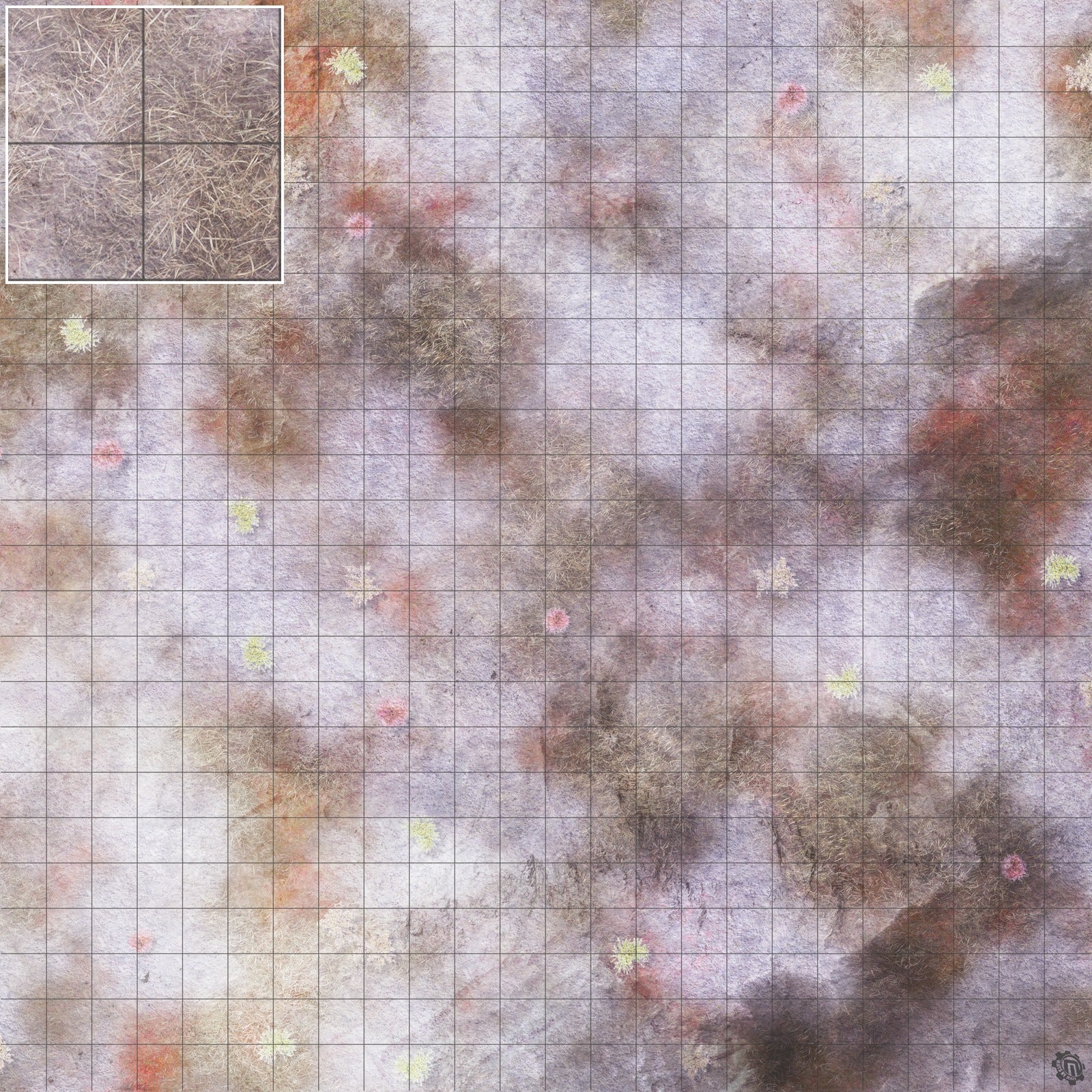Mats by Mars: Hinterland Snow Tabletop Wargaming Play Mat