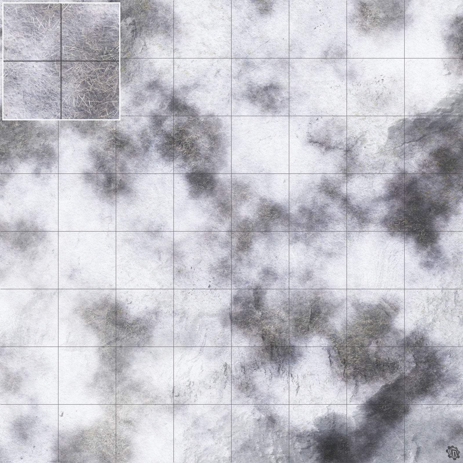 Mats by Mars: Frozen Wasteland Tabletop Wargaming Play Mat