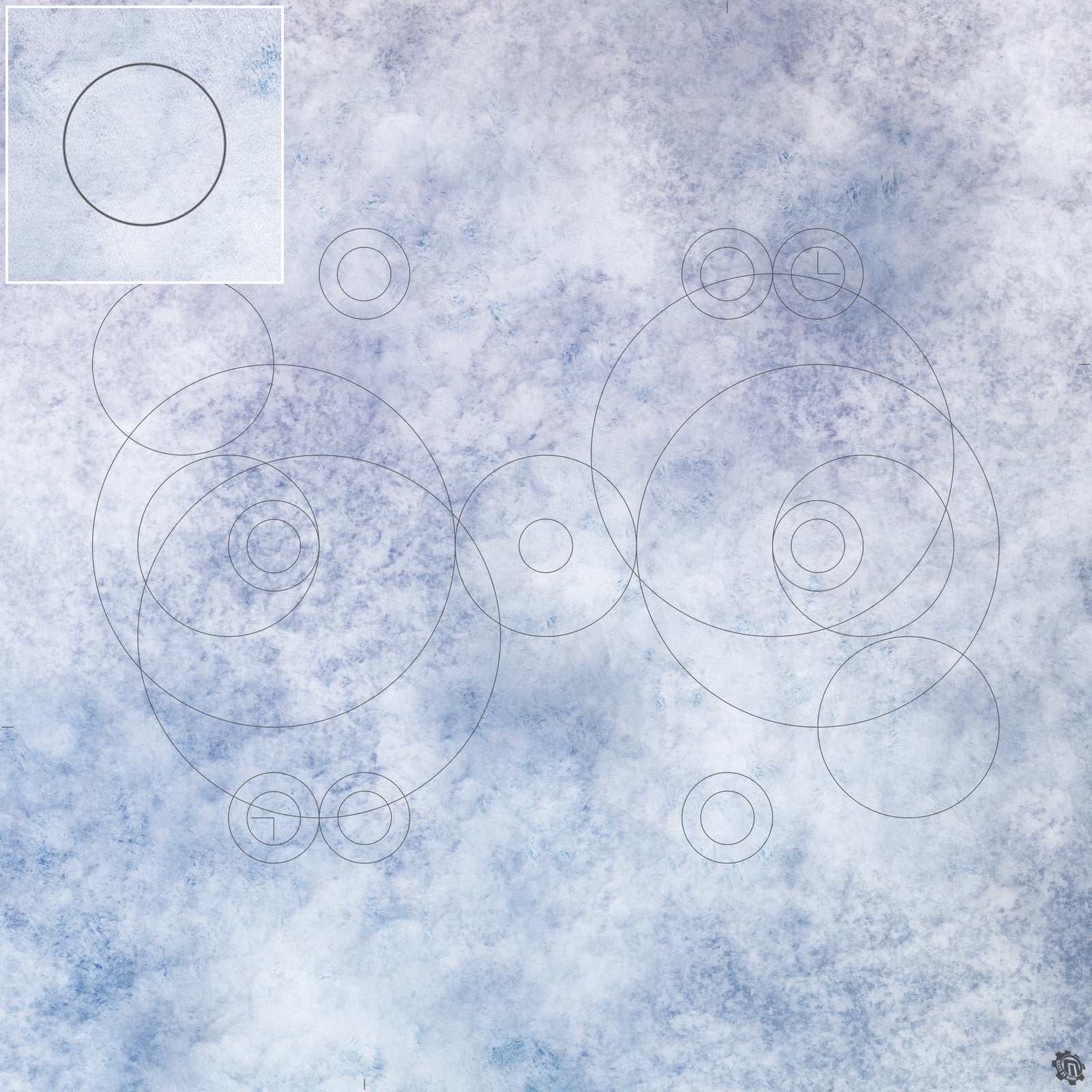Mats by Mars: Glacial Plain Tabletop Wargaming Play Mat
