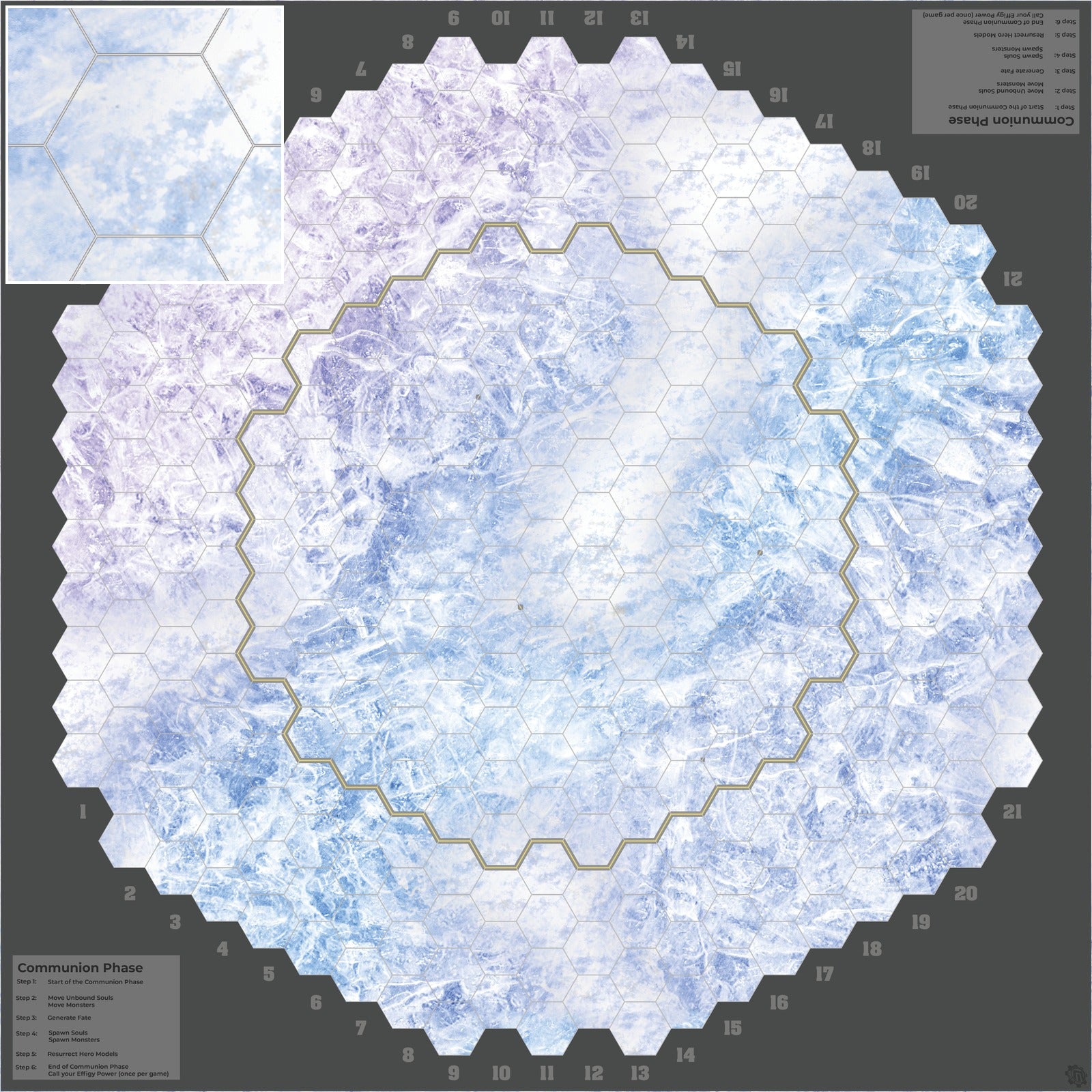 Mats by Mars: Frozen Lake Tabletop Wargaming Play Mat