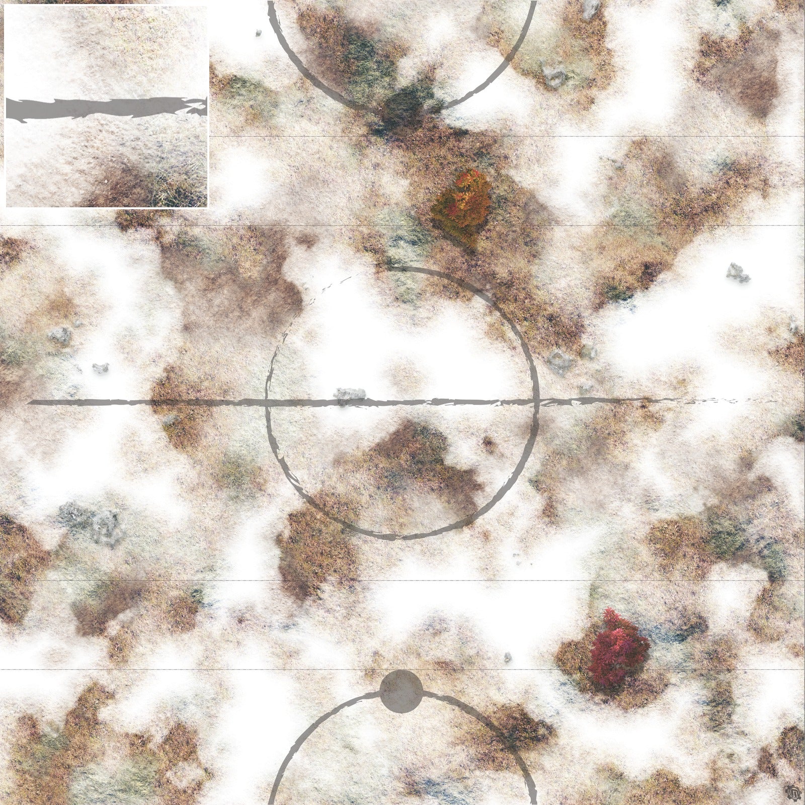 Mats by Mars: Snowy Tundra Tabletop Wargaming Play Mat