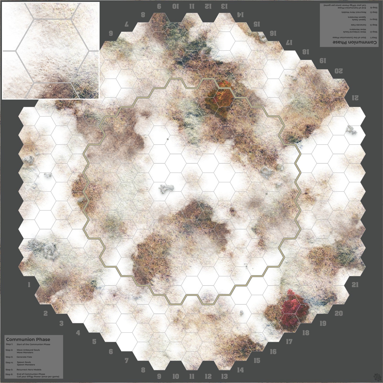 Mats by Mars: Snowy Tundra Tabletop Wargaming Play Mat