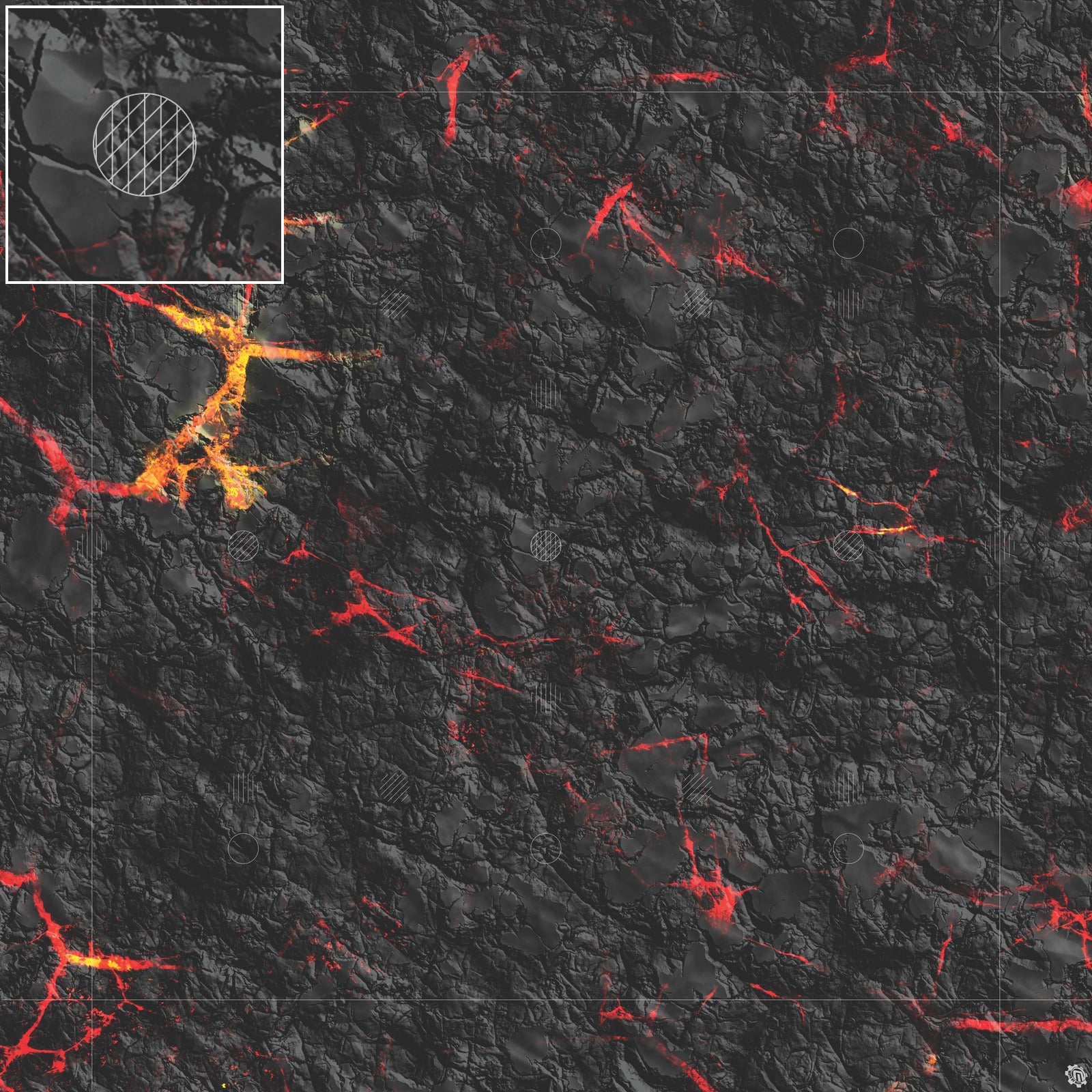 Mats by Mars: Molten Crust Tabletop Wargaming Play Mat