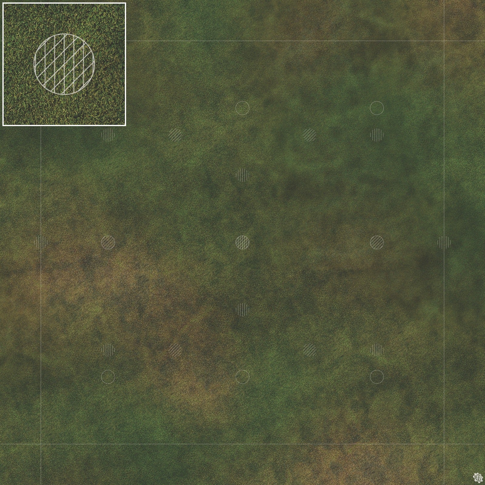 Mats by Mars: Green Meadow Tabletop Wargaming Play Mat