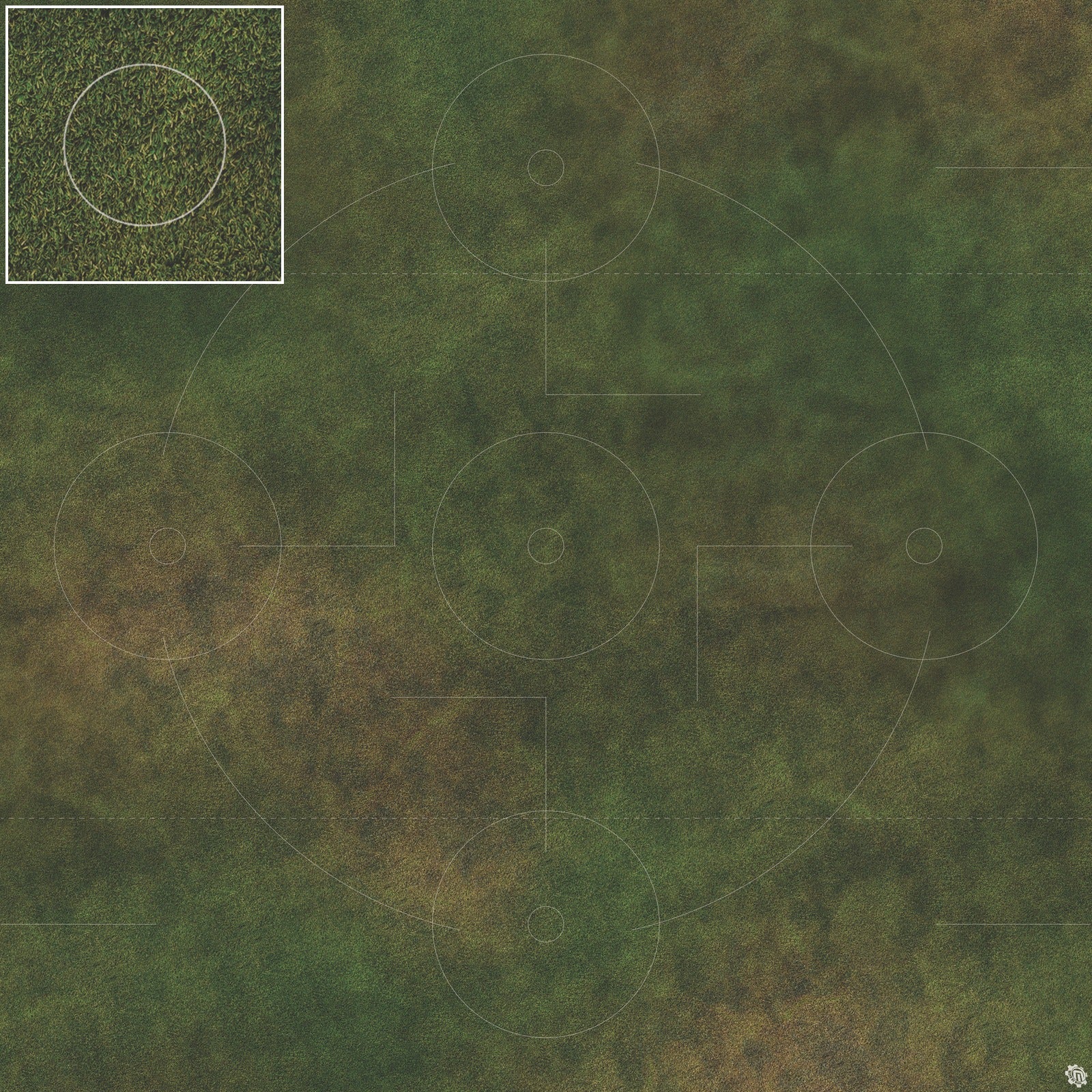 Mats by Mars: Green Meadow Tabletop Wargaming Play Mat