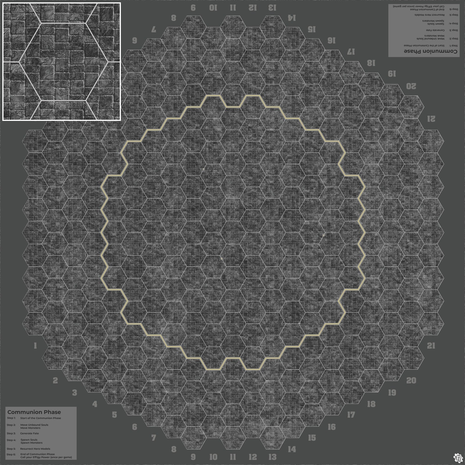 Mats by Mars: Sett in Stone (Grey) Tabletop Wargaming Play Mat