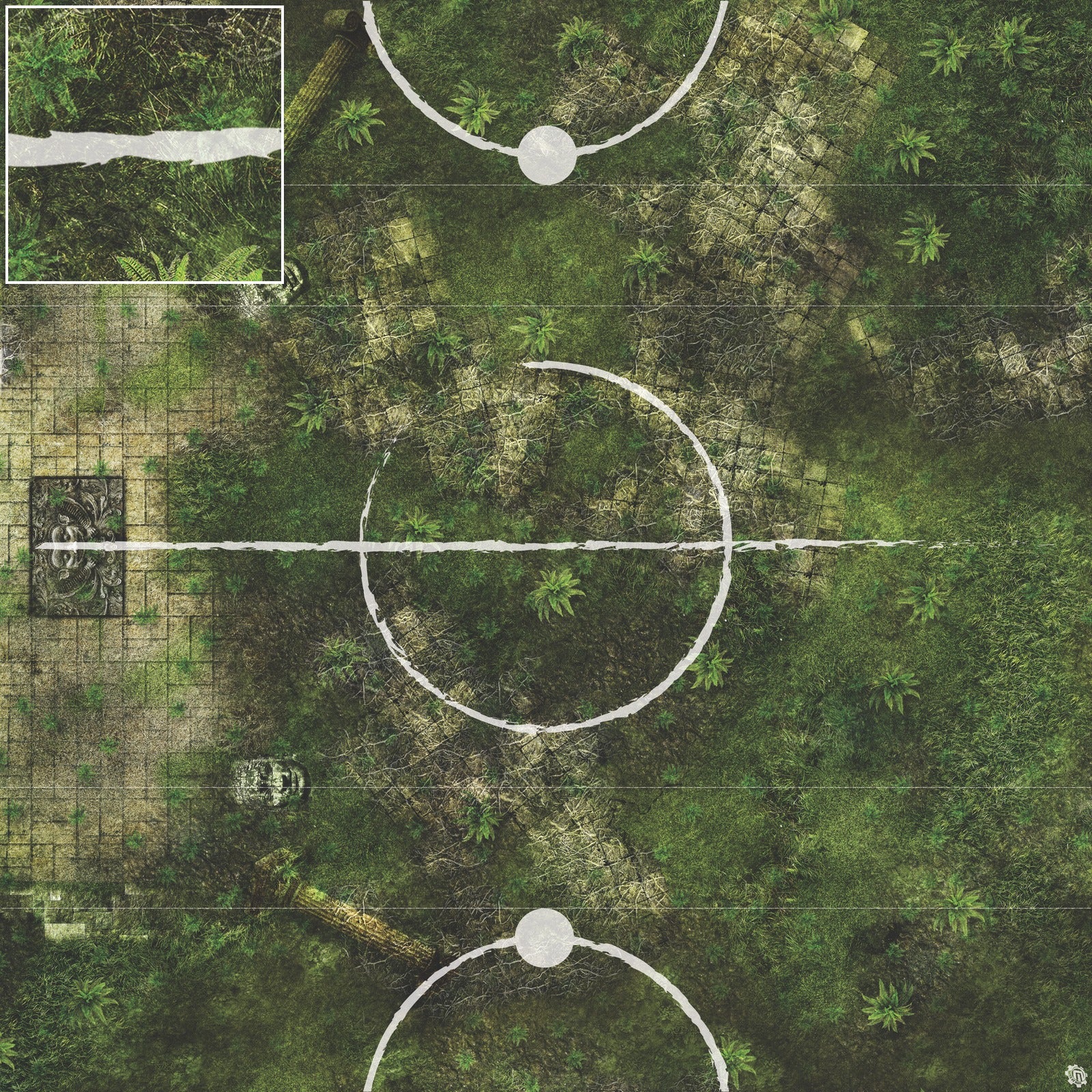 Mats by Mars: Forgotten Temple (Altar) Tabletop Wargaming Play Mat