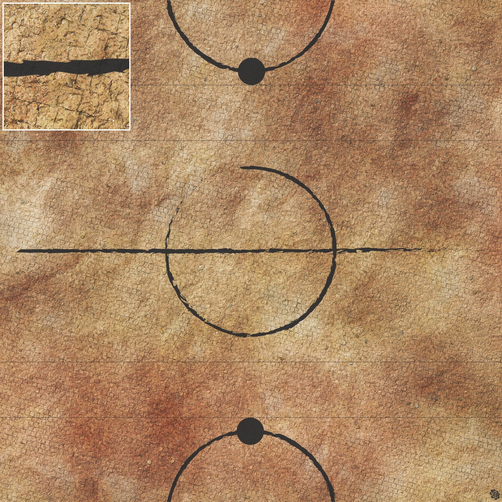 Mats by Mars: Sandy Cobbles Tabletop Wargaming Play Mat