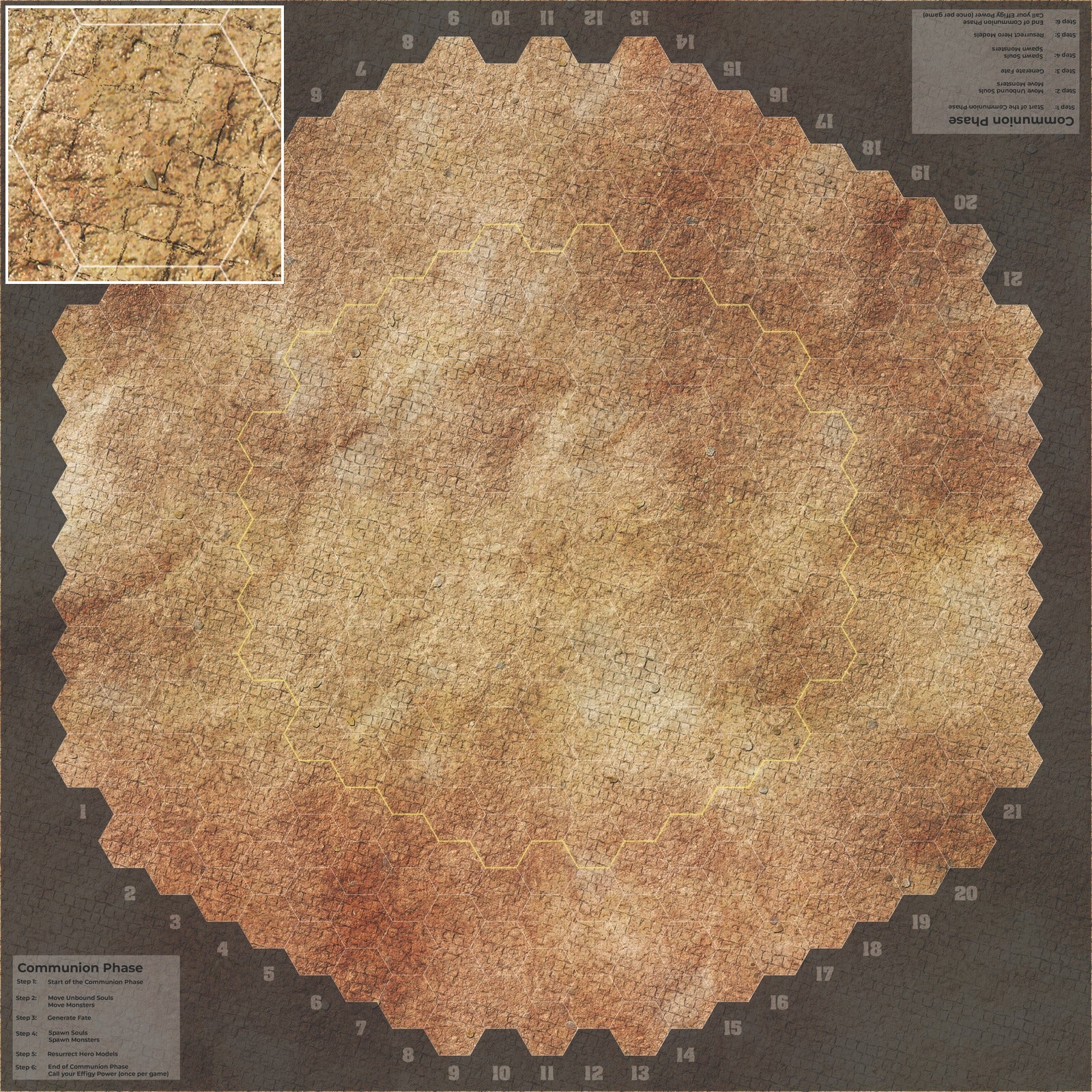 Mats by Mars: Sandy Cobbles Tabletop Wargaming Play Mat