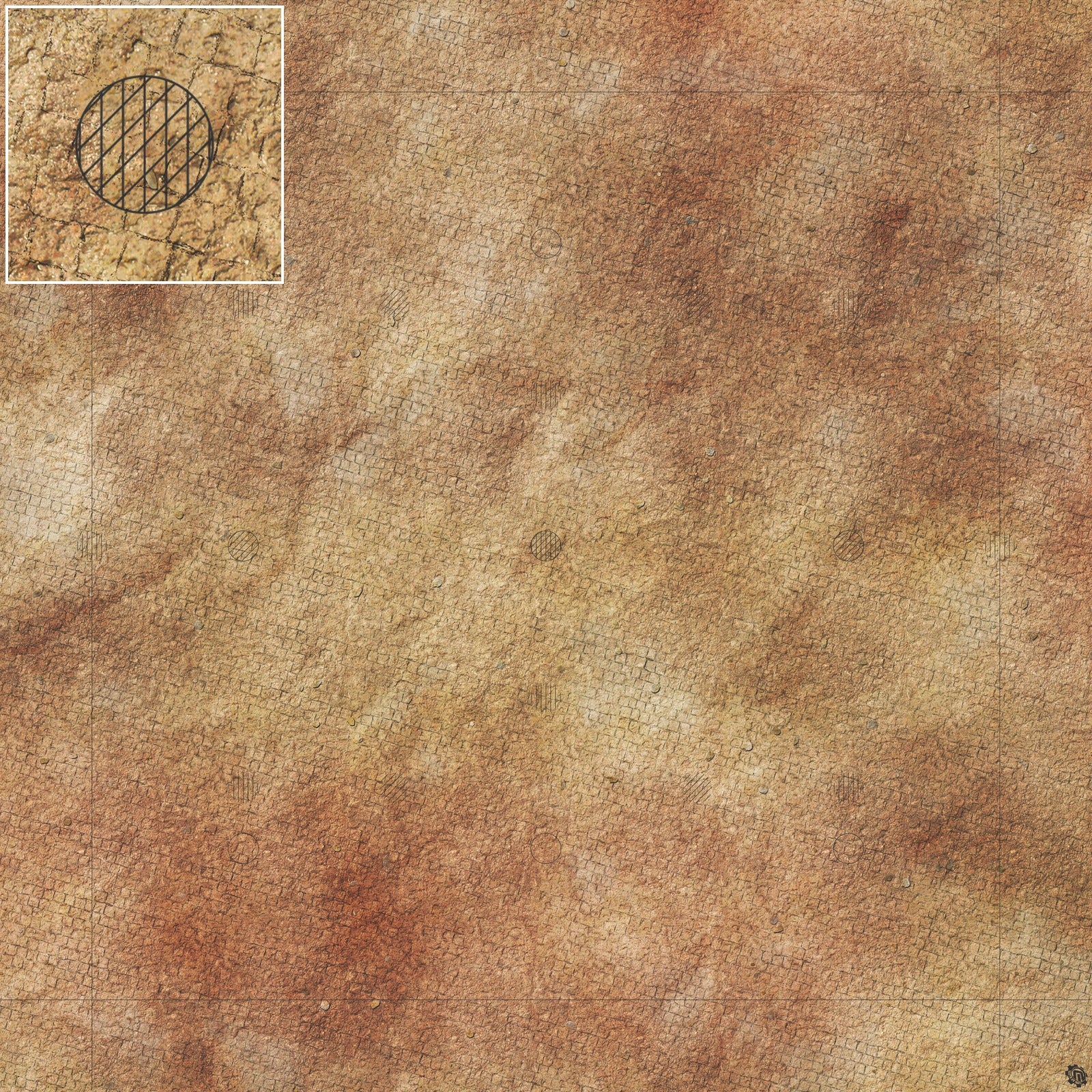 Mats by Mars: Sandy Cobbles Tabletop Wargaming Play Mat