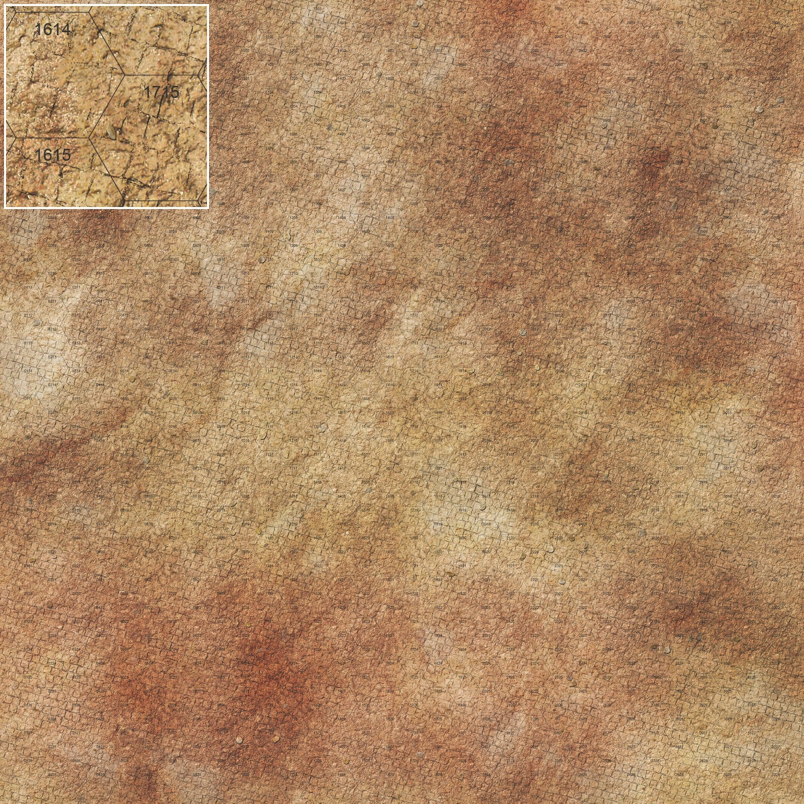 Mats by Mars: Sandy Cobbles Tabletop Wargaming Play Mat