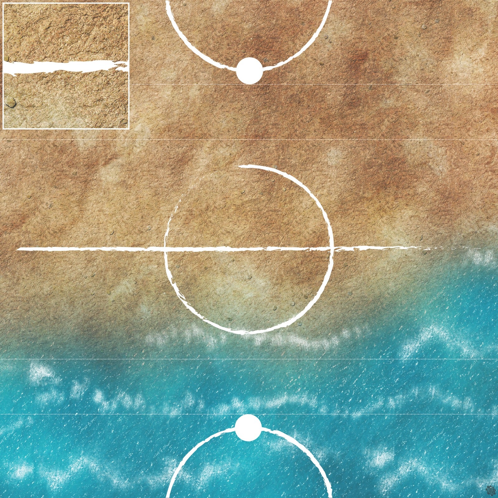 Mats by Mars: Treasure Beach Tabletop Wargaming Play Mat