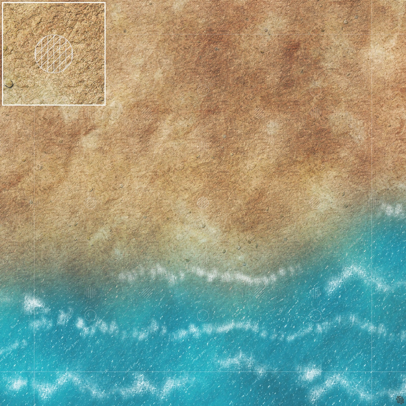 Mats by Mars: Treasure Beach Tabletop Wargaming Play Mat