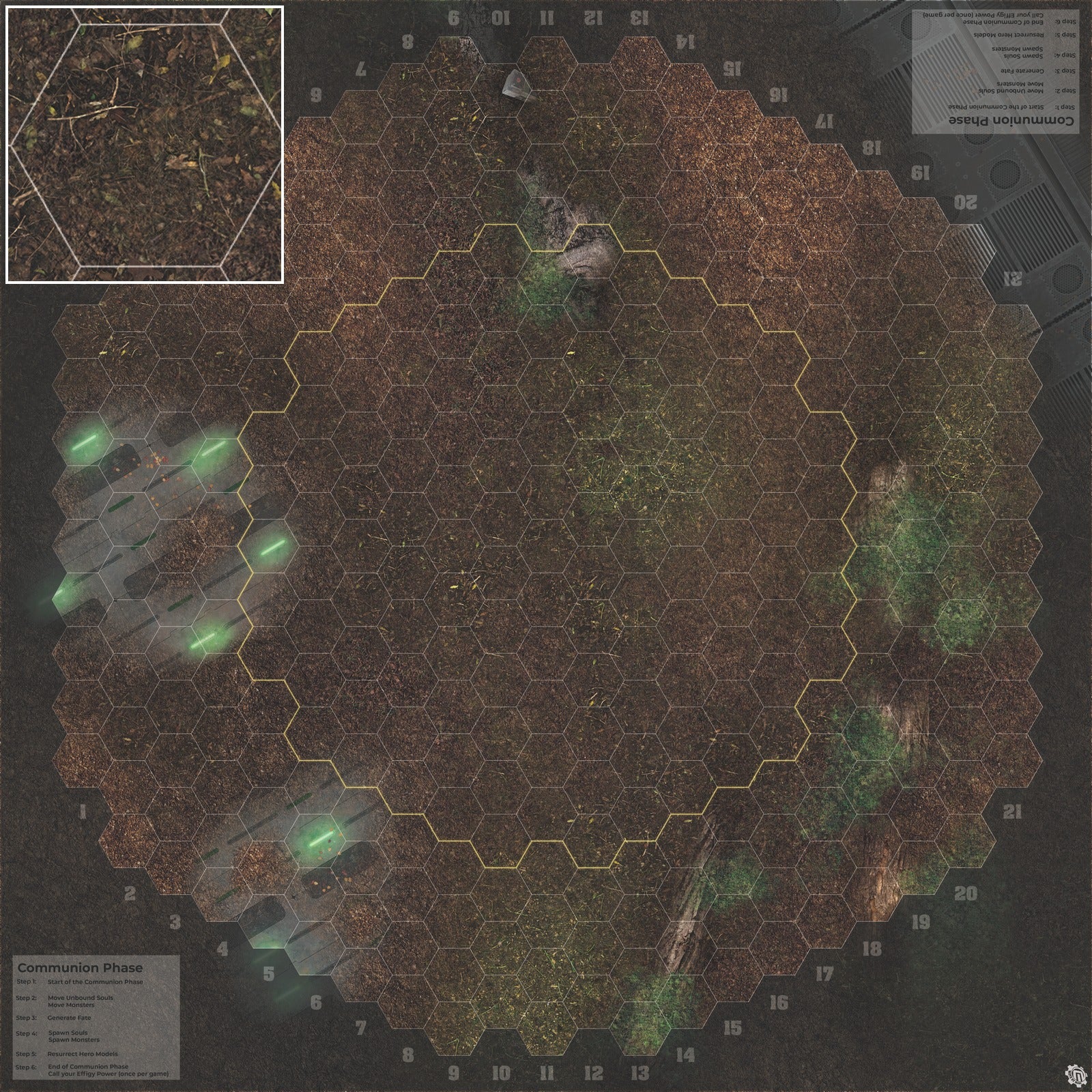 Mats by Mars: Hidden Outpost (Green) Tabletop Wargaming Play Mat