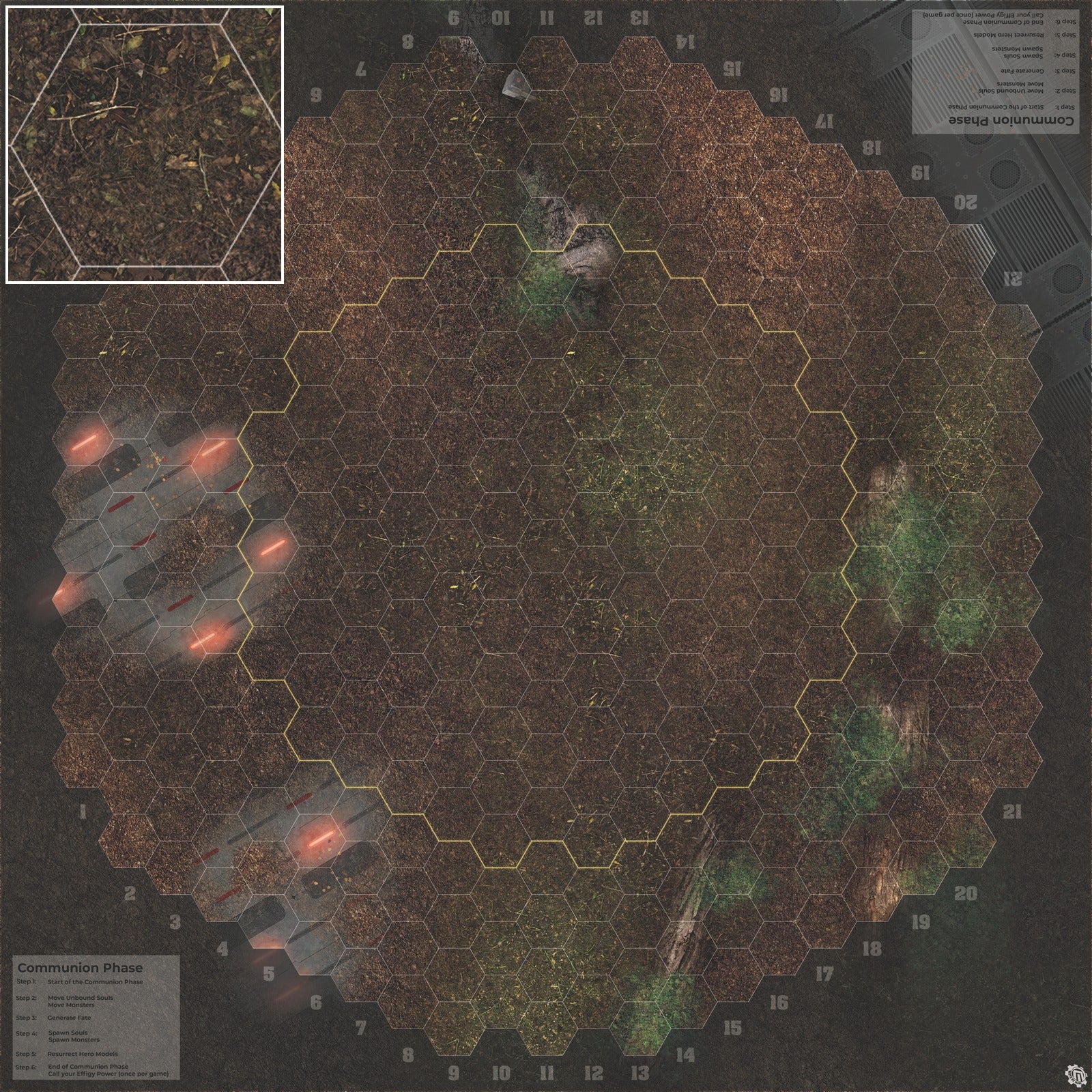 Mats by Mars: Hidden Outpost (Red) Tabletop Wargaming Play Mat