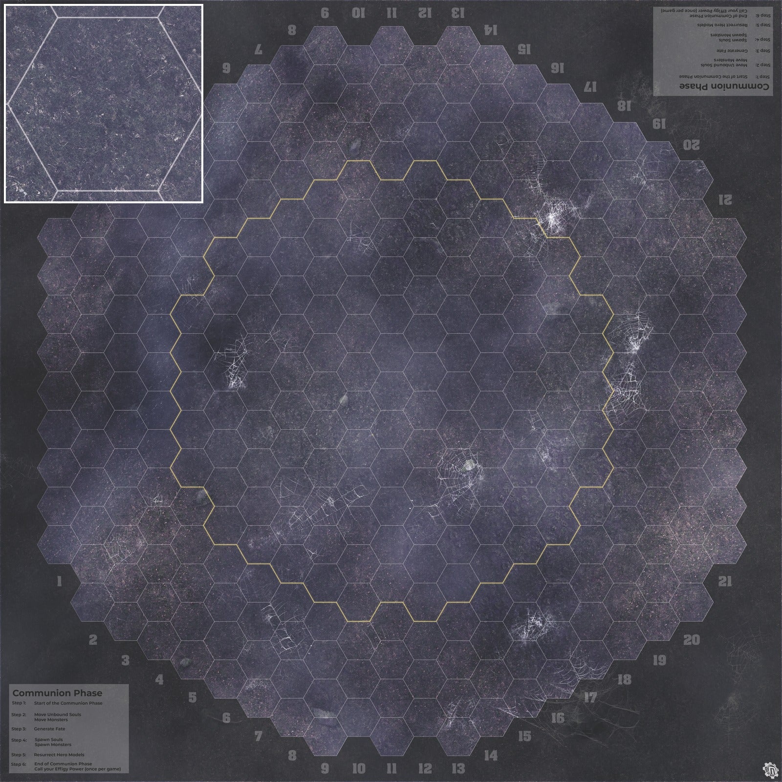 Mats by Mars: Moonlight Cobwebs Tabletop Wargaming Play Mat