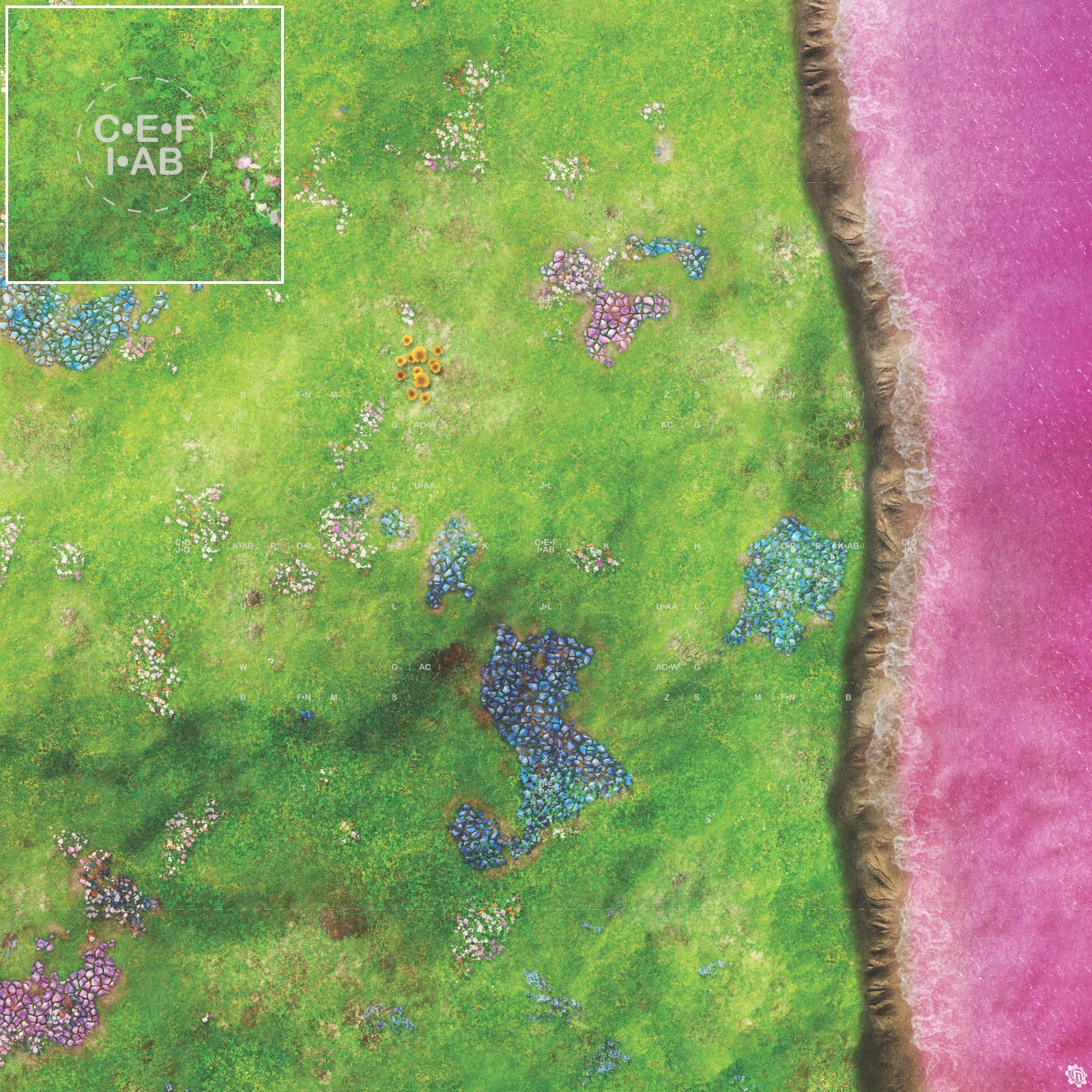 Mats by Mars: Faewild Shore Tabletop Wargaming Play Mat