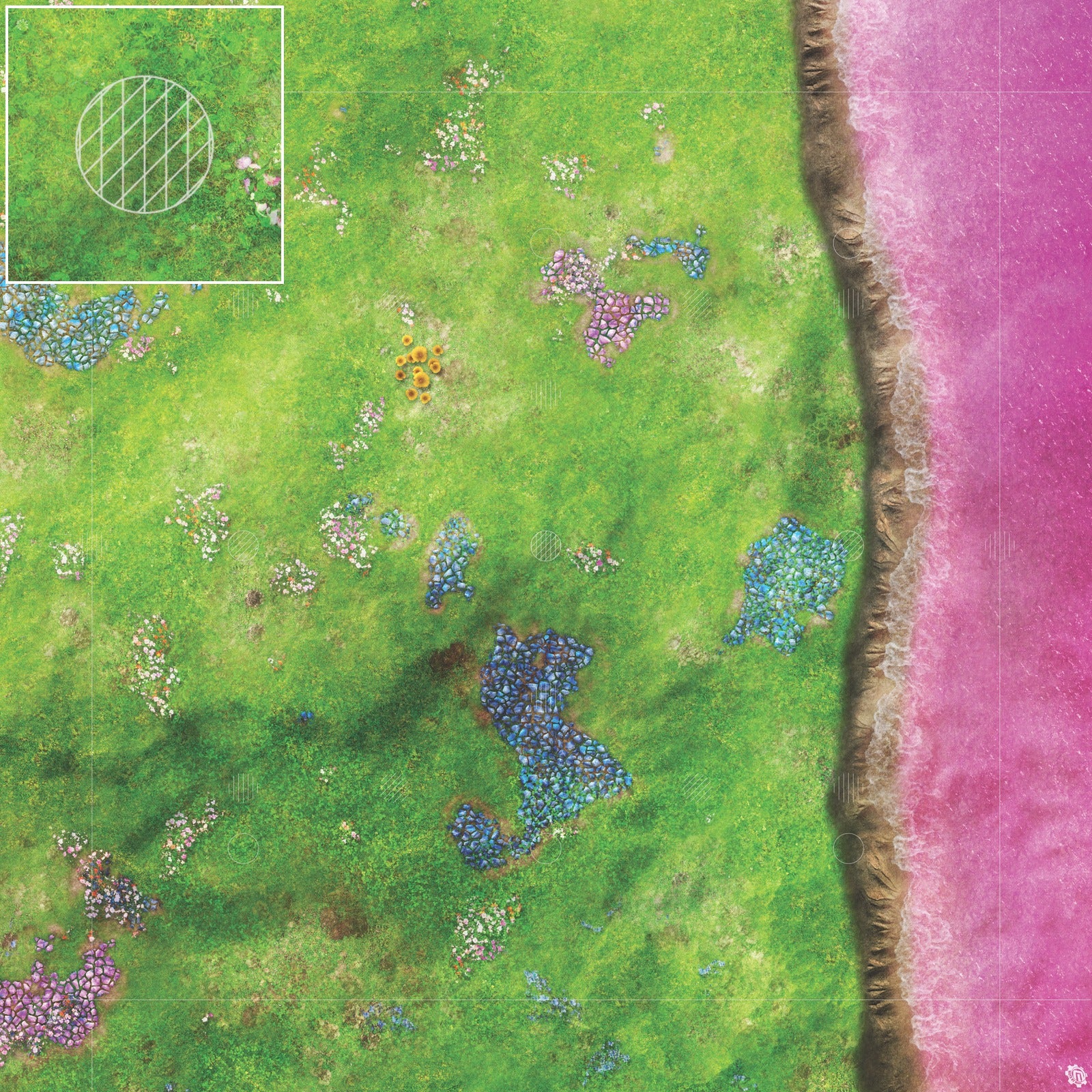 Mats by Mars: Faewild Shore Tabletop Wargaming Play Mat