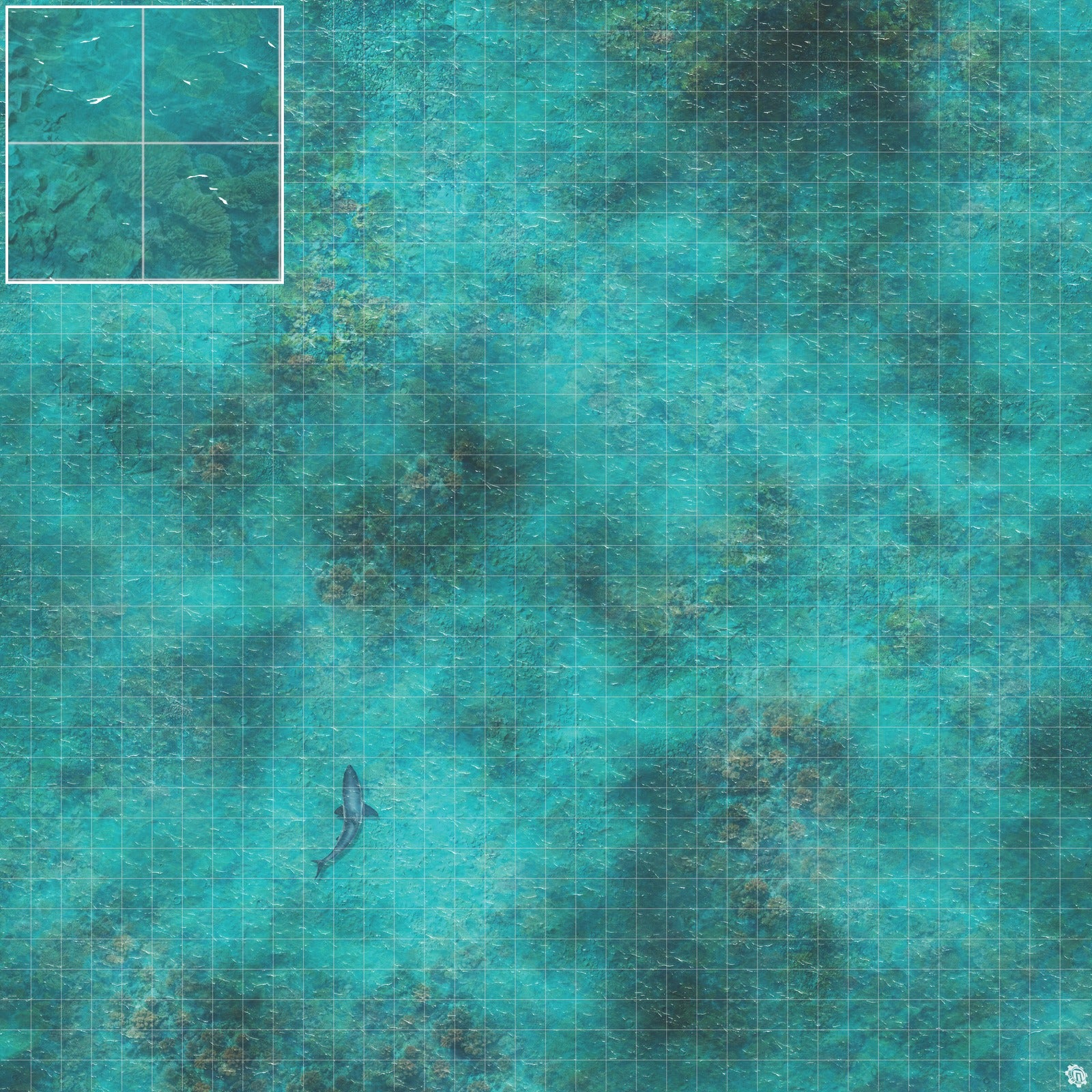 Mats by Mars: Coral Cove Tabletop Wargaming Play Mat
