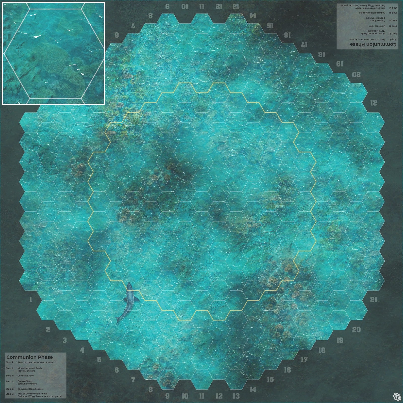 Mats by Mars: Coral Cove Tabletop Wargaming Play Mat