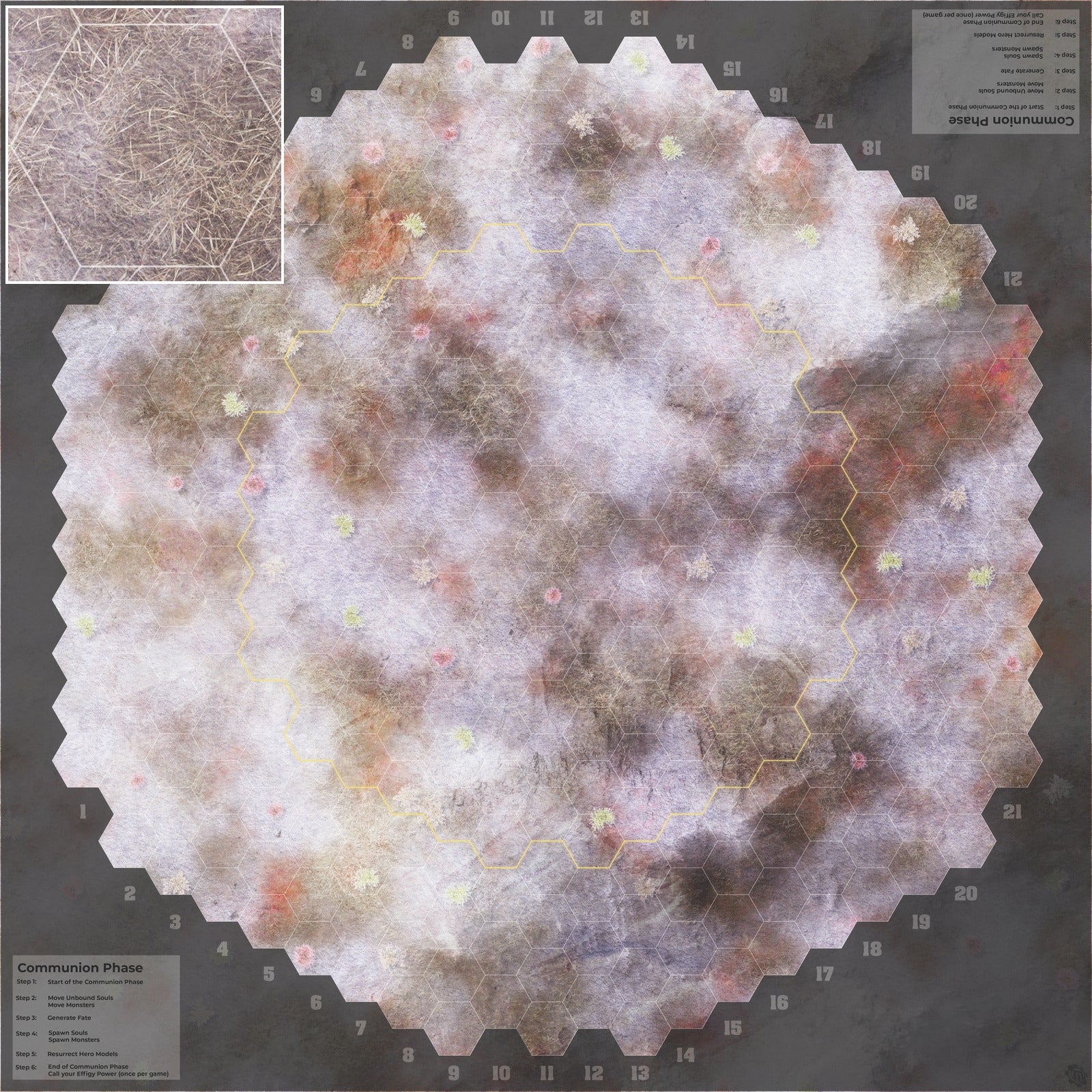Mats by Mars: Hinterland Snow Tabletop Wargaming Play Mat