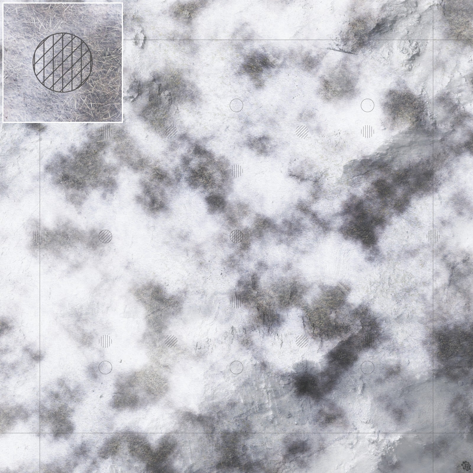 Mats by Mars: Frozen Wasteland Tabletop Wargaming Play Mat