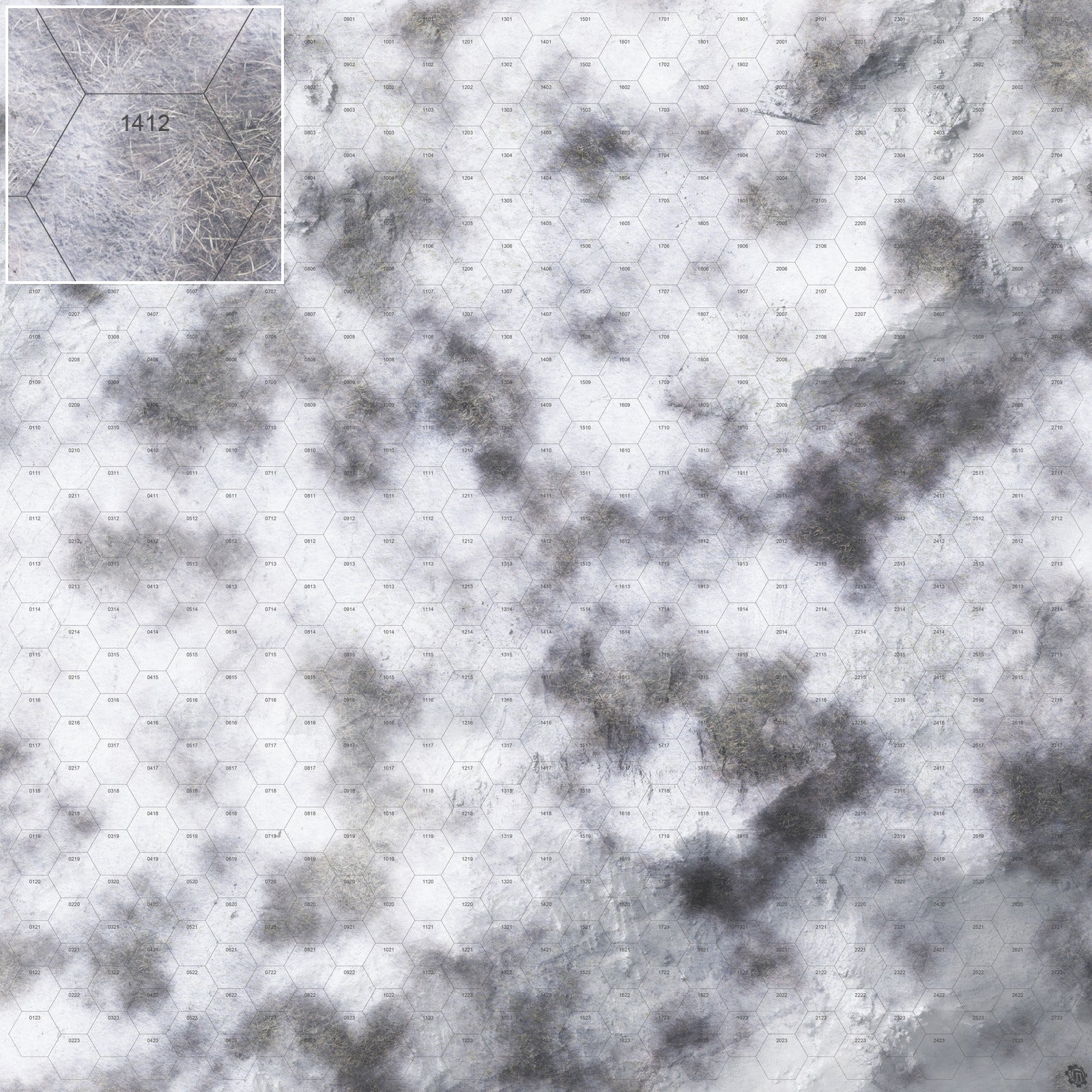 Mats by Mars: Frozen Wasteland Tabletop Wargaming Play Mat