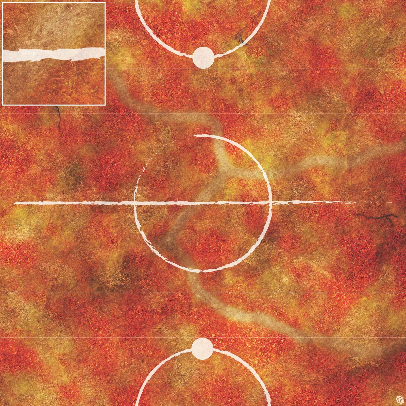 Mats by Mars: Autumn Forest Trail Tabletop Wargaming Play Mat