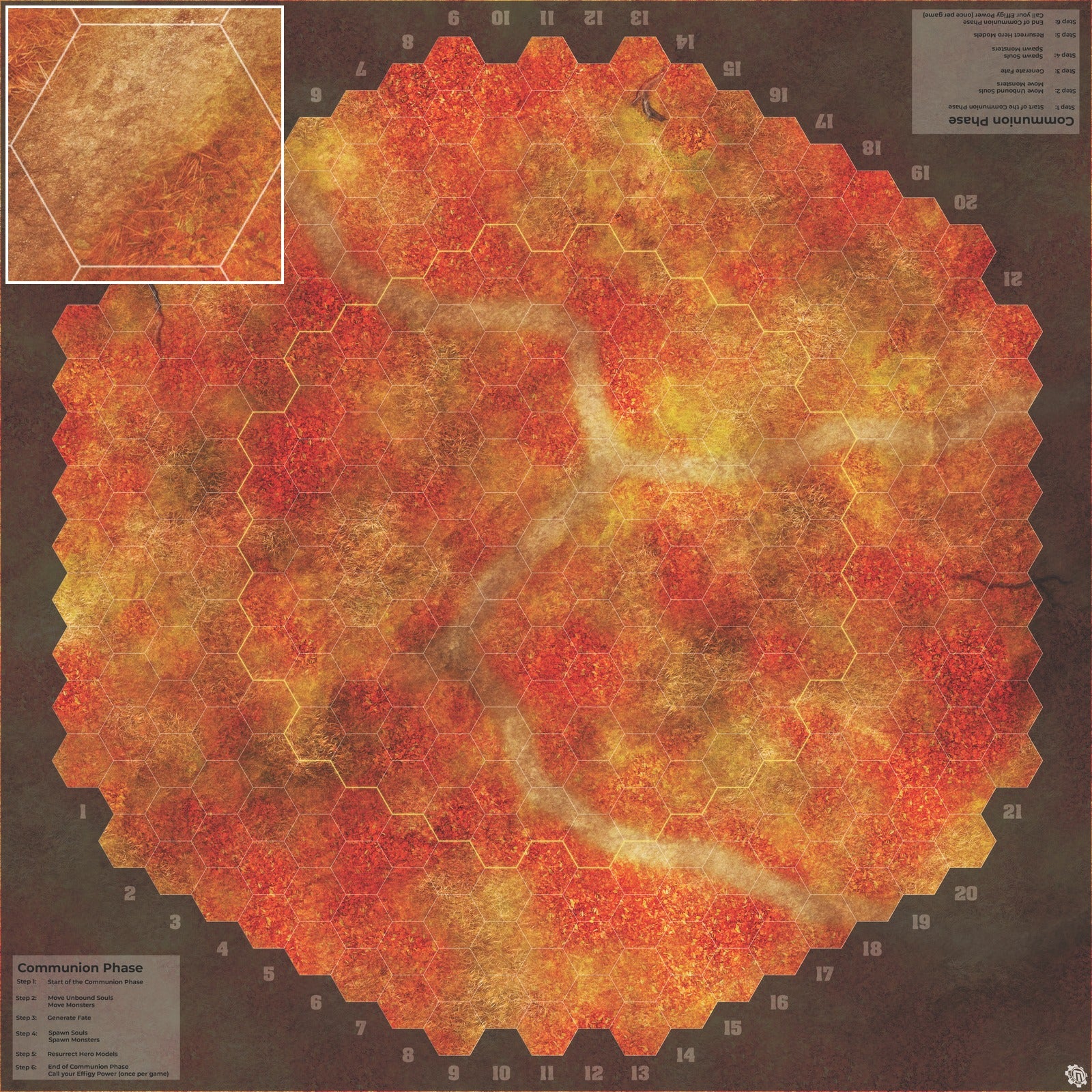 Mats by Mars: Autumn Forest Trail Tabletop Wargaming Play Mat