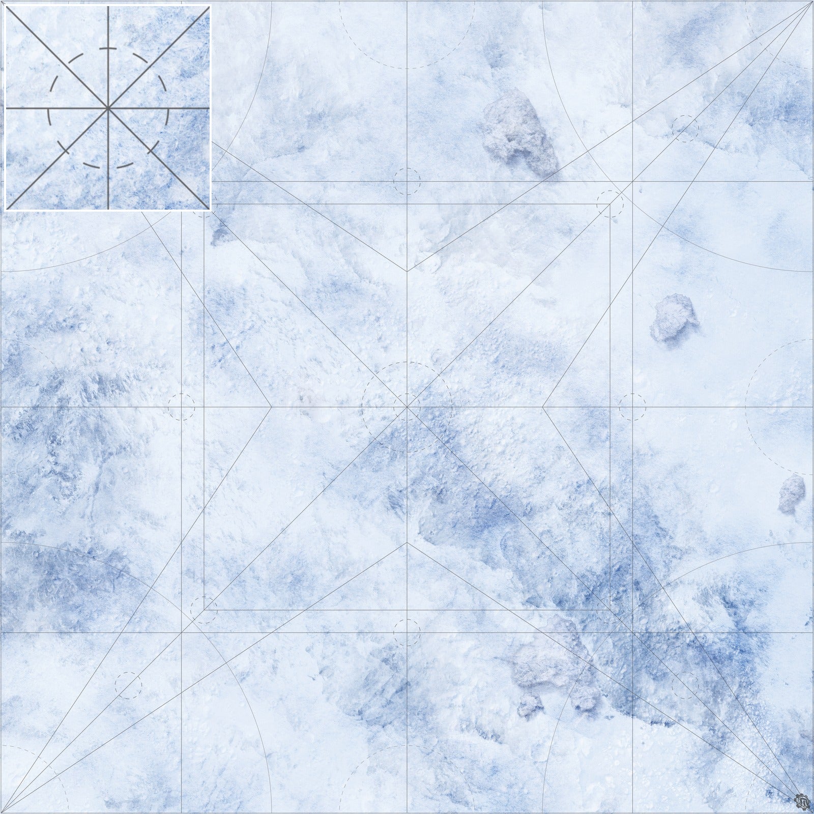 Mats by Mars: Glacial Pass Tabletop Wargaming Play Mat