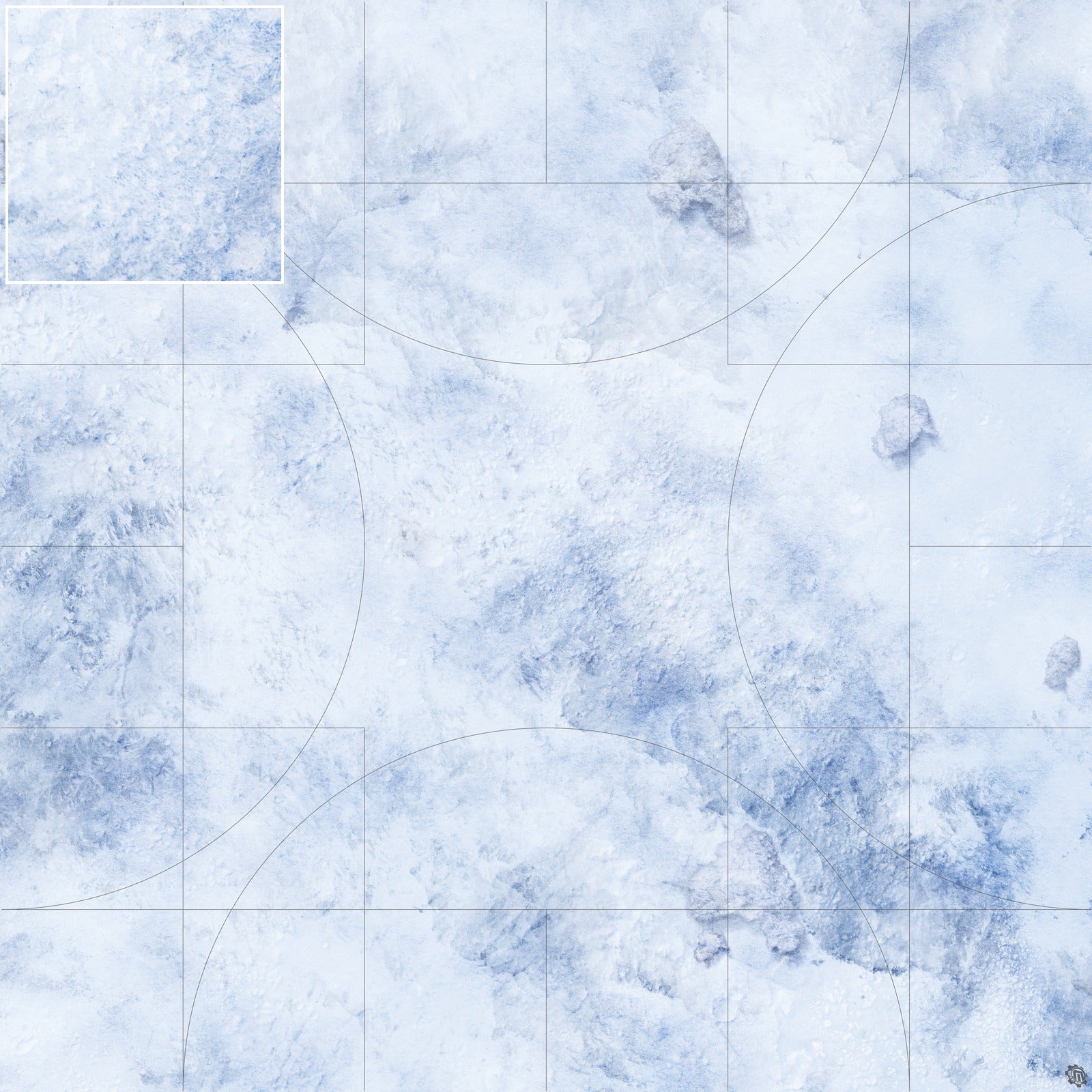 Mats by Mars: Glacial Pass Tabletop Wargaming Play Mat