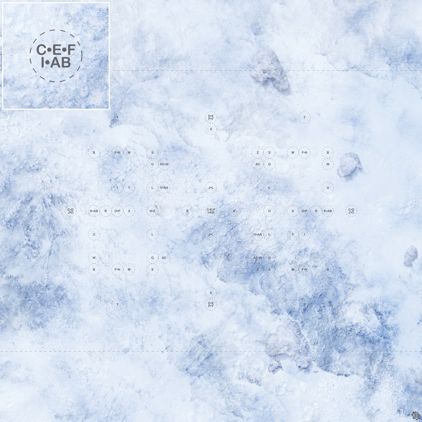 Mats by Mars: Glacial Pass Tabletop Wargaming Play Mat