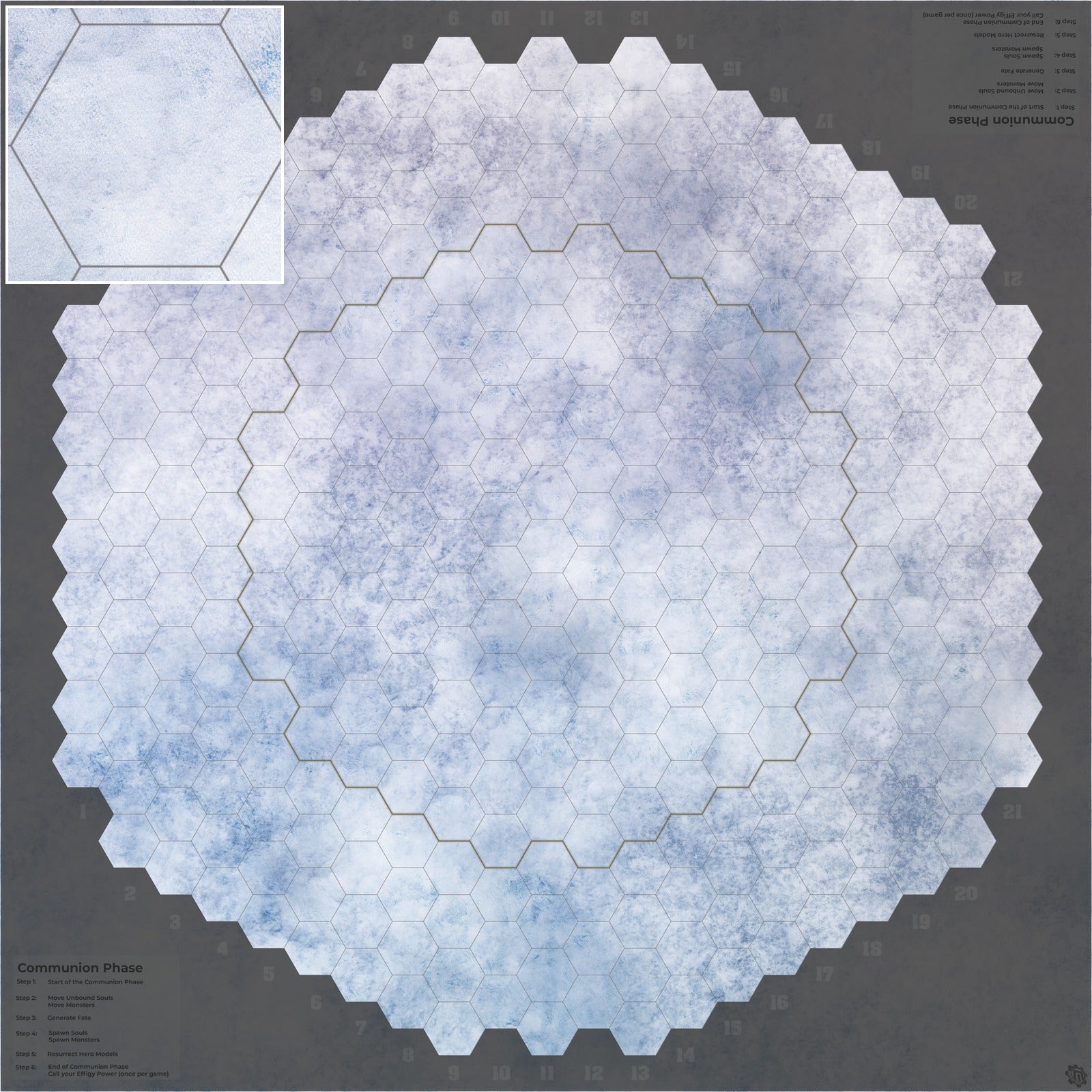 Mats by Mars: Glacial Plain Tabletop Wargaming Play Mat