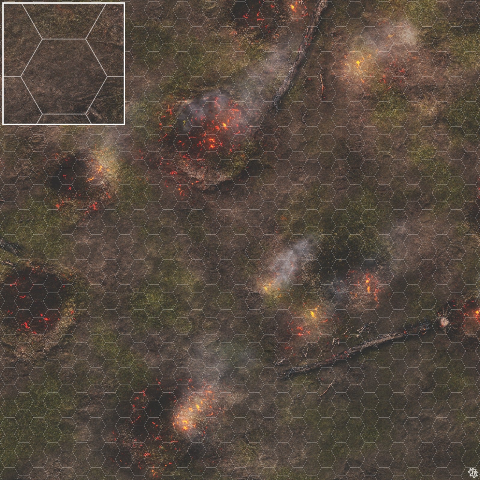 Mats by Mars: Mortar Combat Wargaming Play Mat
