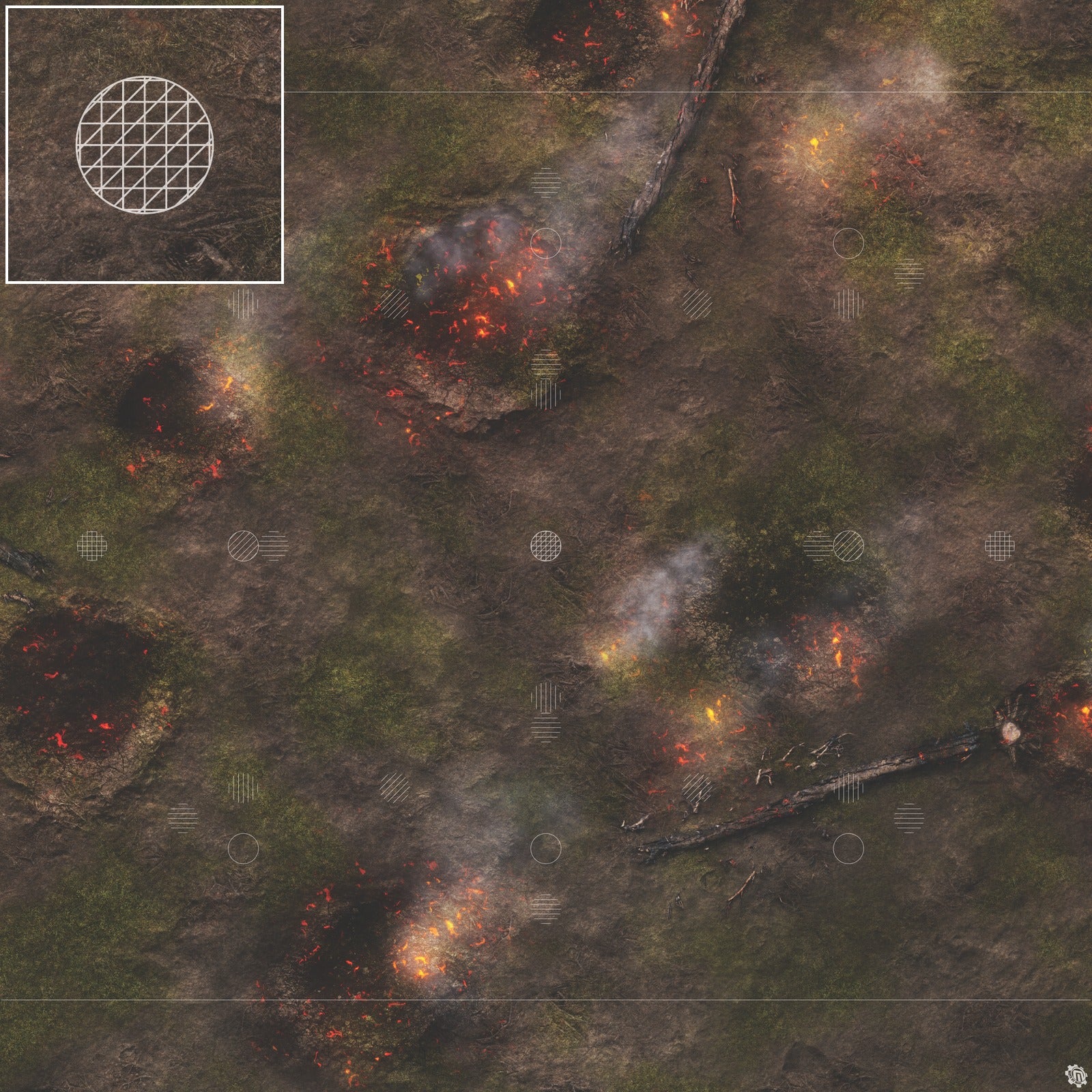Mats by Mars: Mortar Combat Wargaming Play Mat