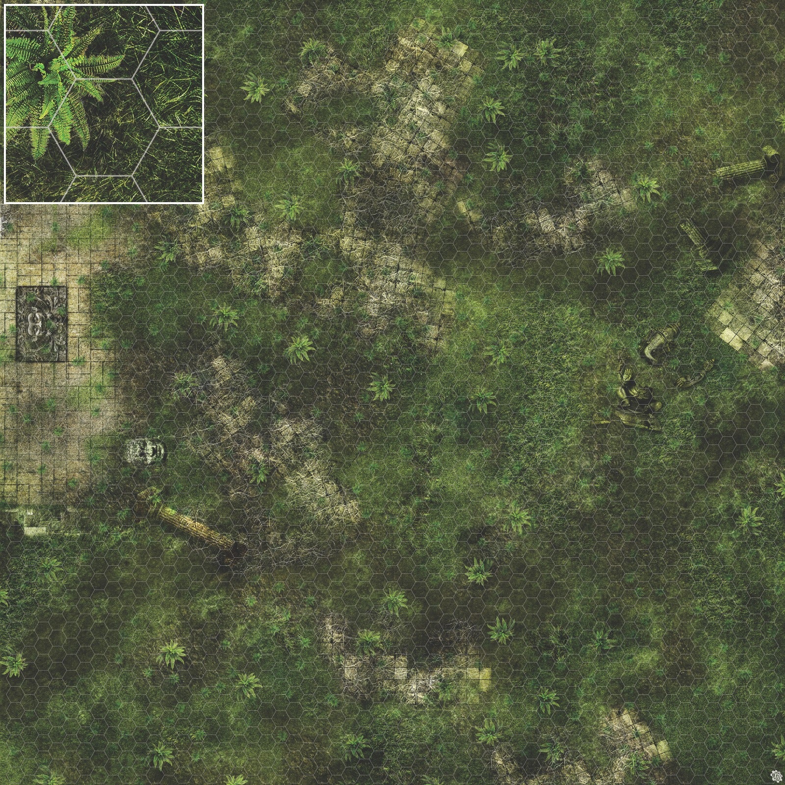 Mats by Mars: Forgotten Temple (Altar) Tabletop Wargaming Play Mat