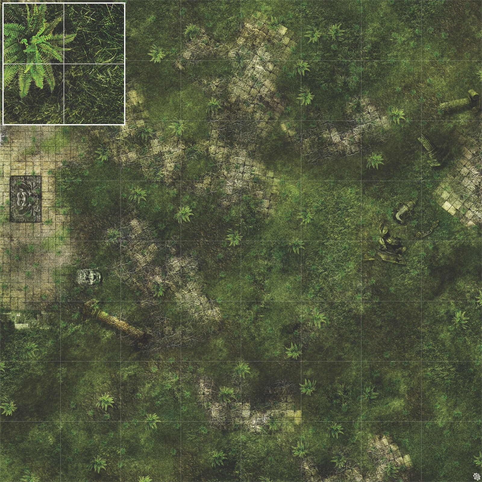 Mats by Mars: Forgotten Temple (Altar) Tabletop Wargaming Play Mat
