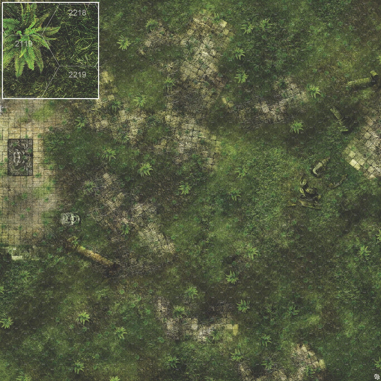 Mats by Mars: Forgotten Temple (Altar) Tabletop Wargaming Play Mat