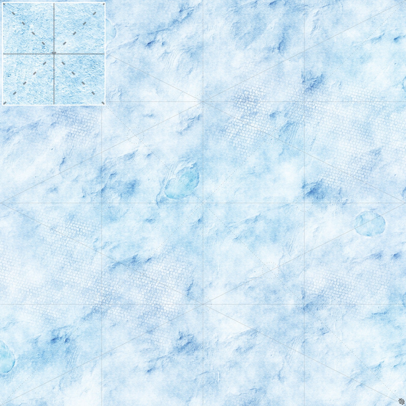 Mats by Mars: Frosty Cobbles Tabletop Wargaming Play Mat