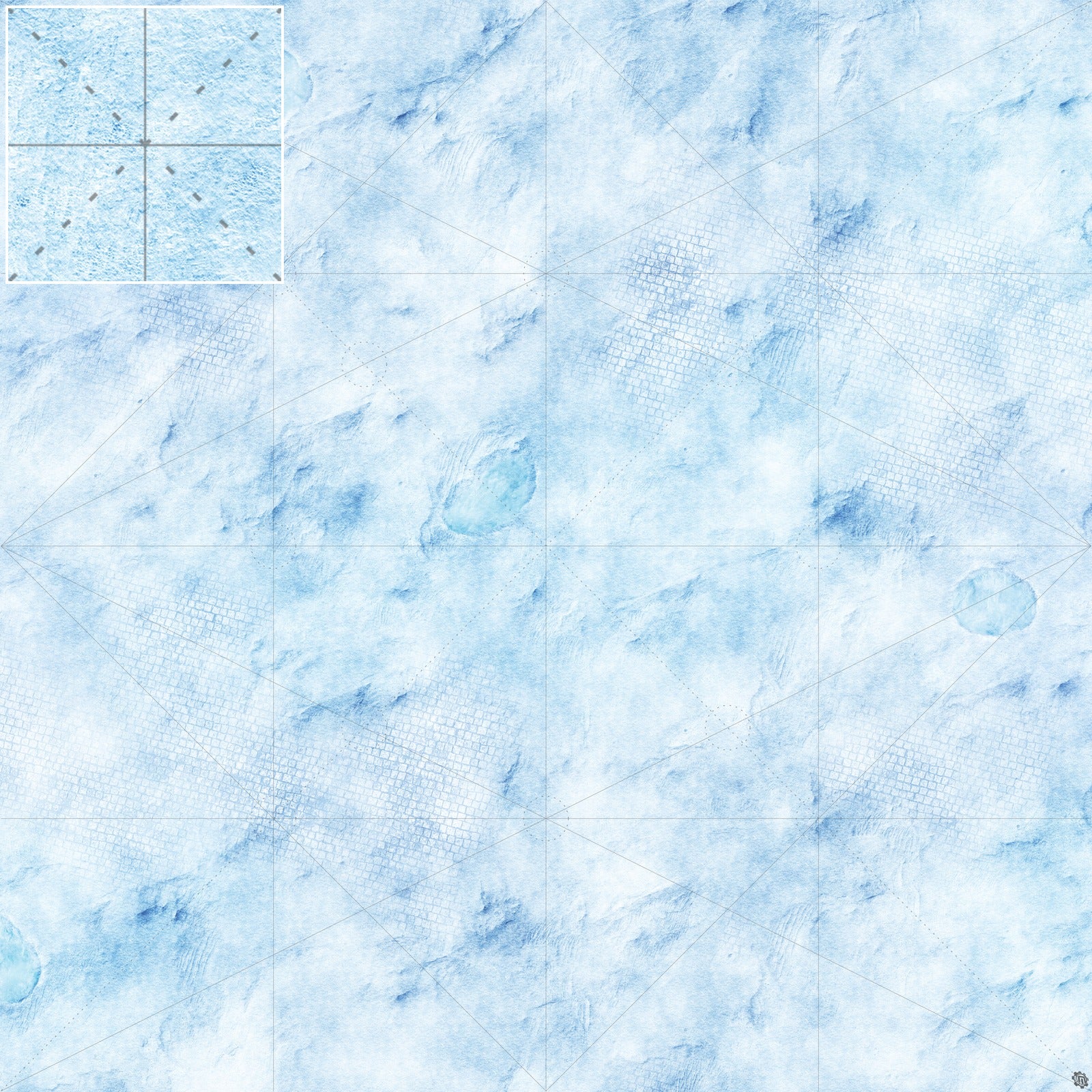 Mats by Mars: Frosty Cobbles Tabletop Wargaming Play Mat