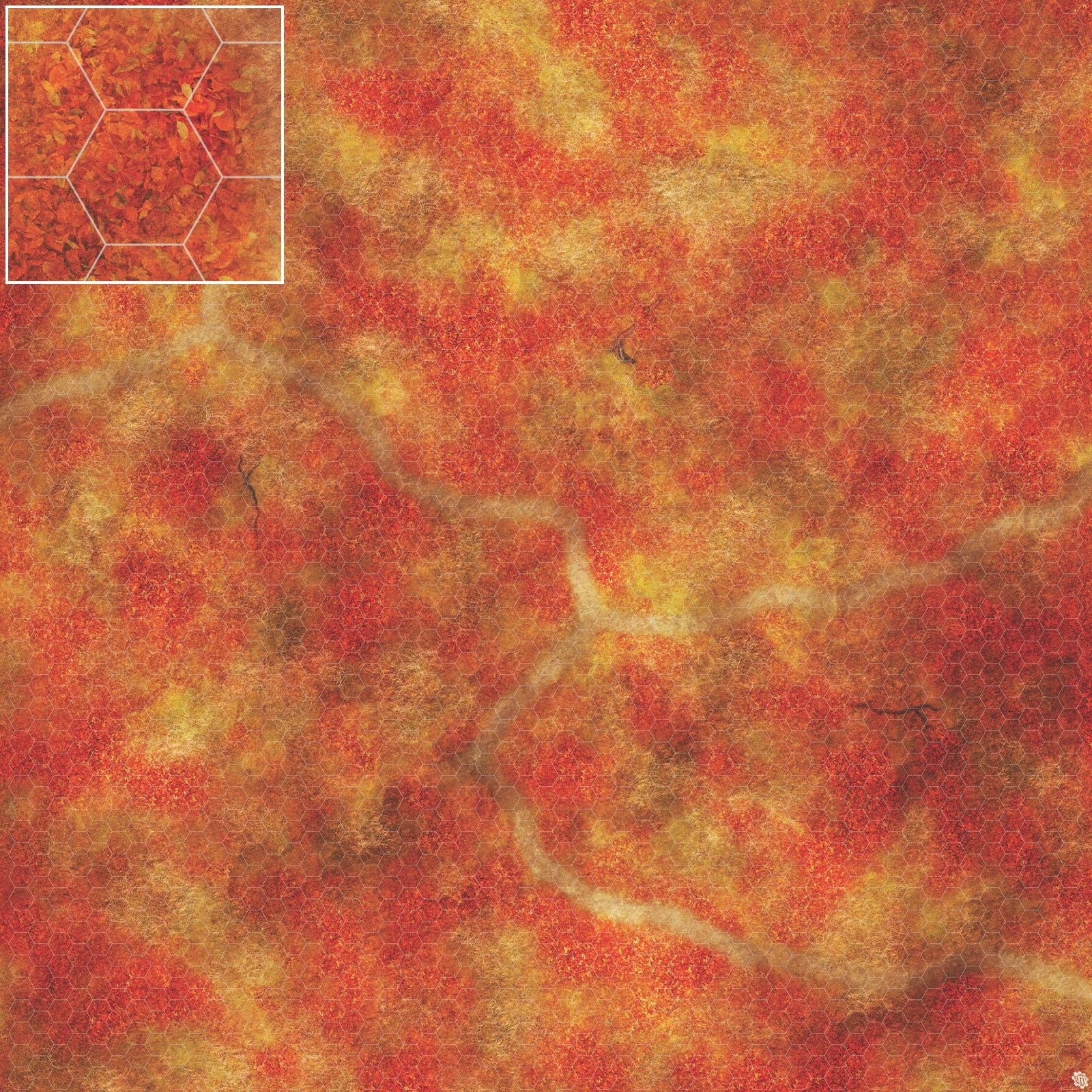 Mats by Mars: Autumn Forest Trail Tabletop Wargaming Play Mat